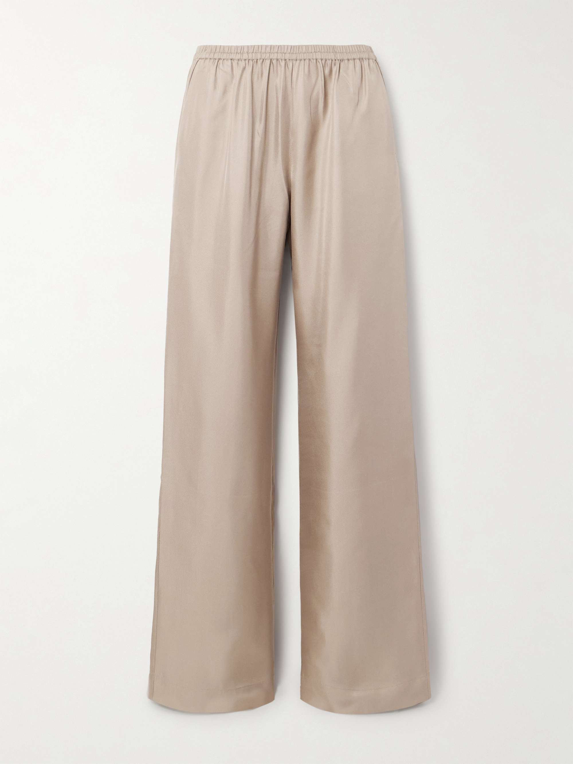 Alera silk-twill wide-leg pants view