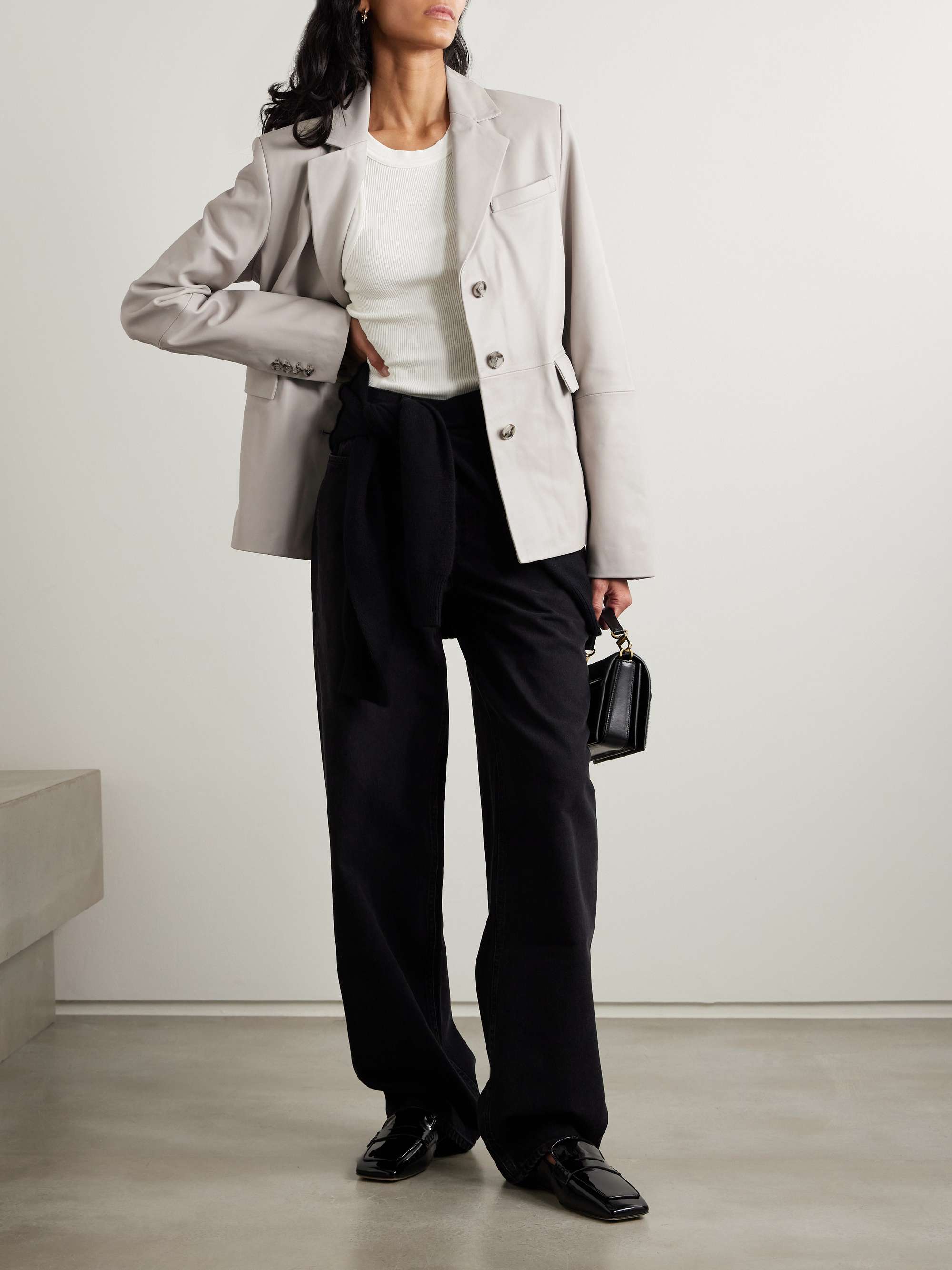 Aldo leather blazer view