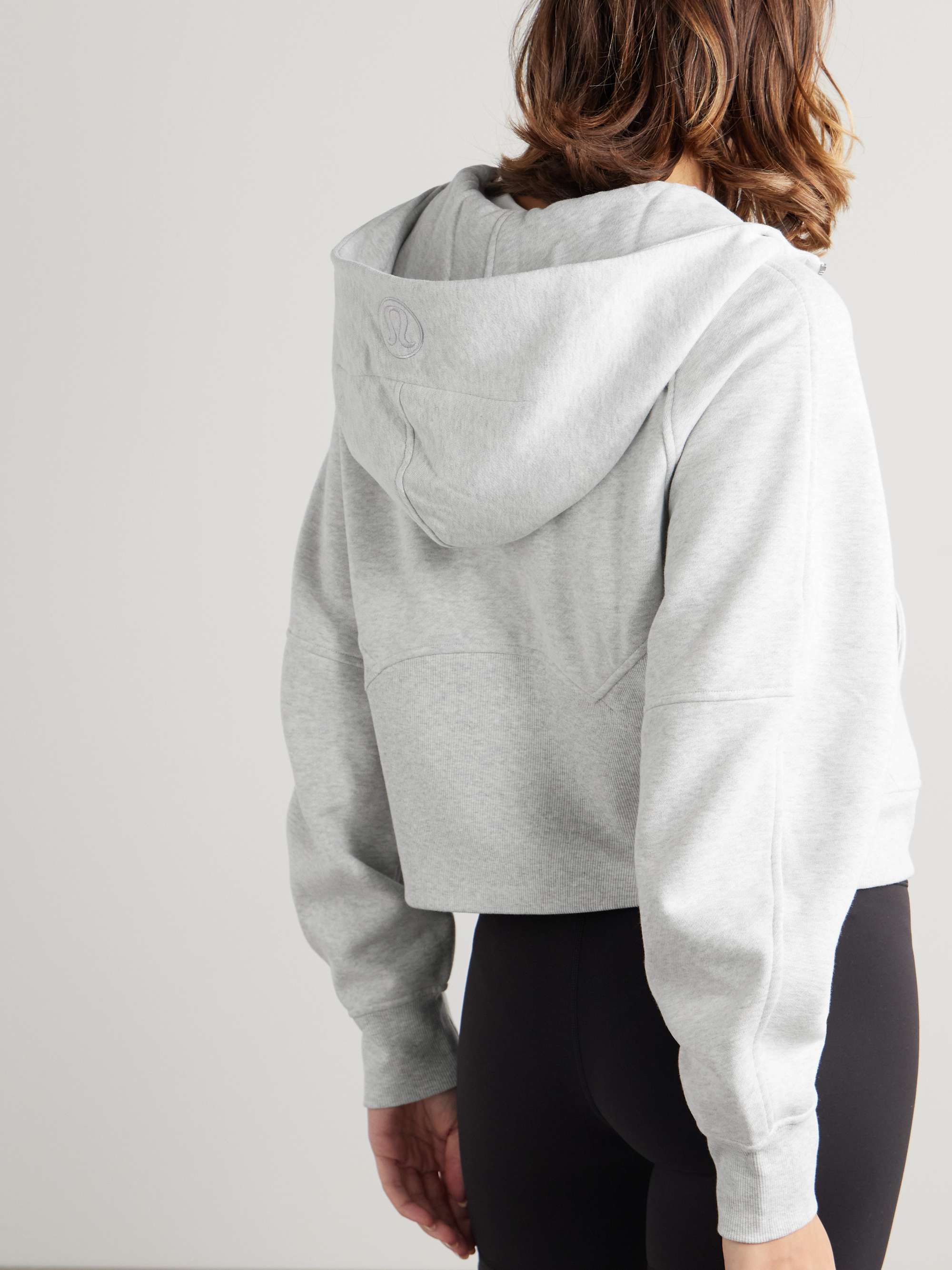 Scuba oversized cotton-blend jersey hoodie view