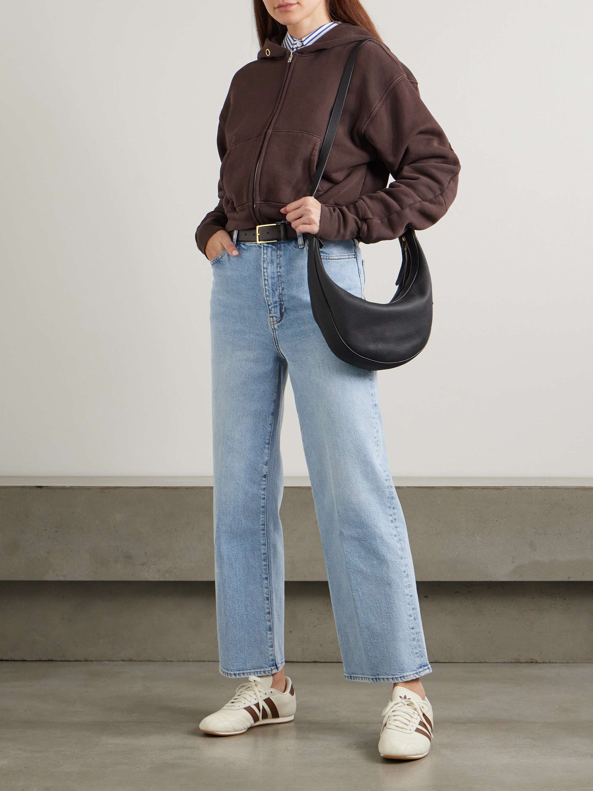 The Wide high-rise wide-leg jeans view