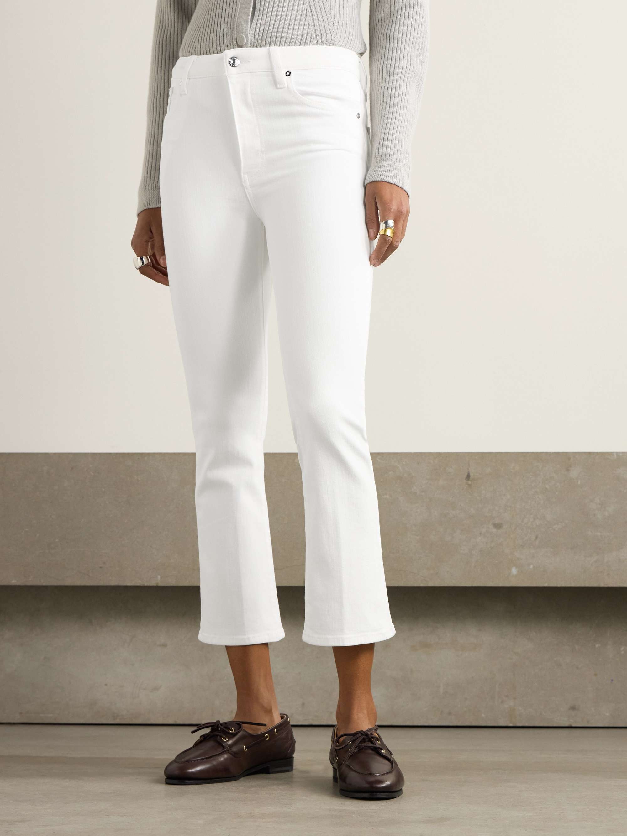 Reboot Crop stretch high-rise flared recycled jeans view