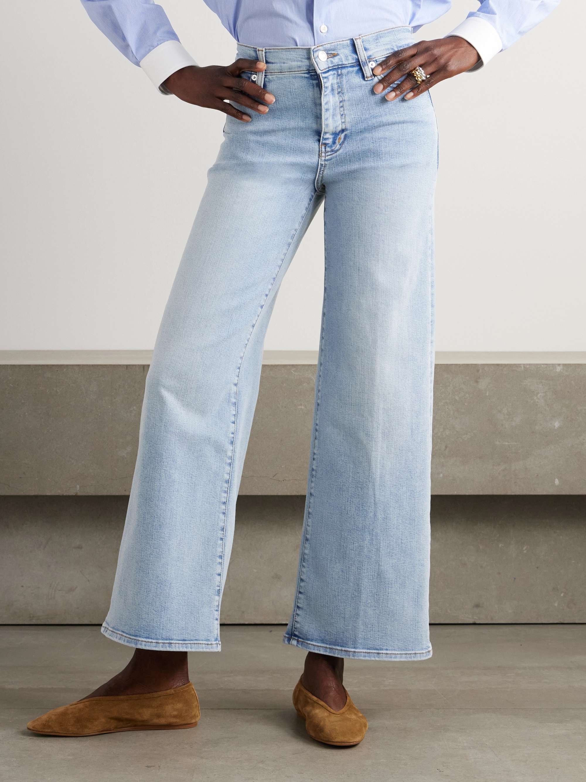 Le Slim Palazzo straight-leg jeans view