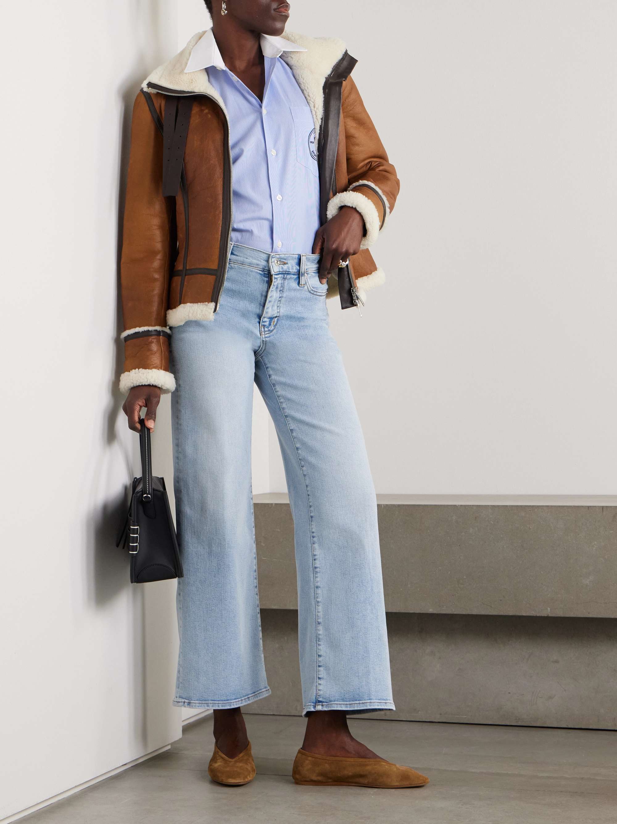 Le Slim Palazzo straight-leg jeans view