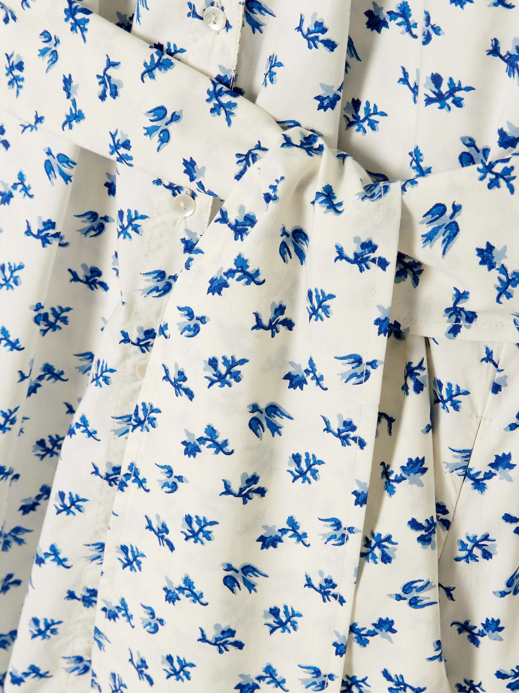 Alceste floral-print cotton-poplin midi shirt dress view