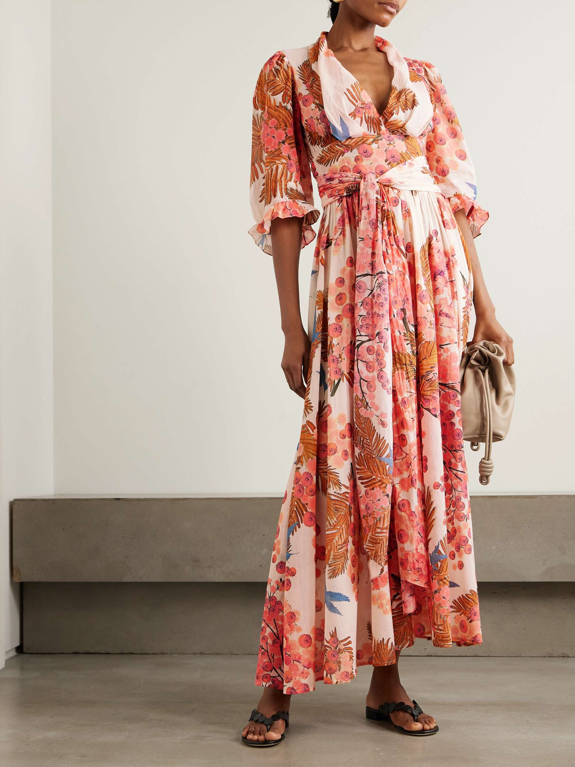 Zorah printed cotton-voile maxi dress view