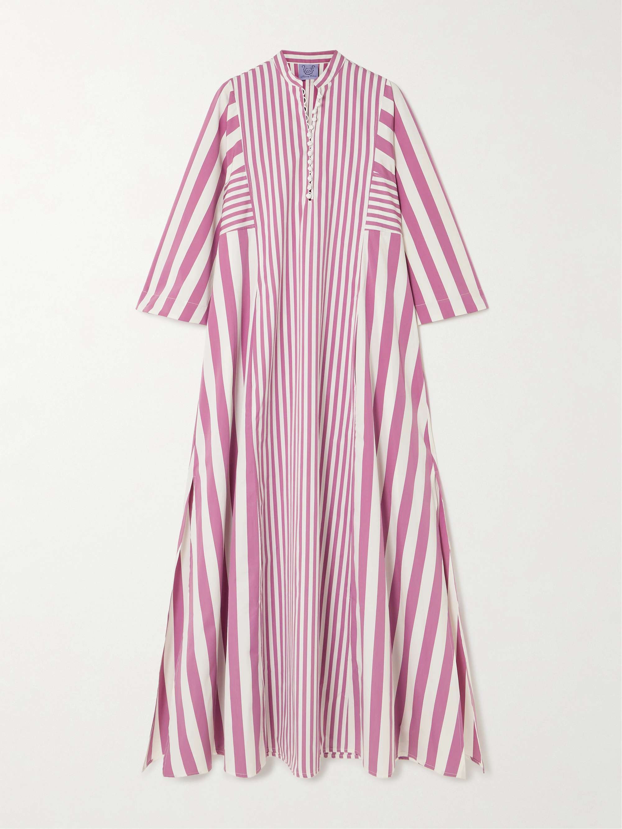Rachel striped cotton-poplin kaftan view