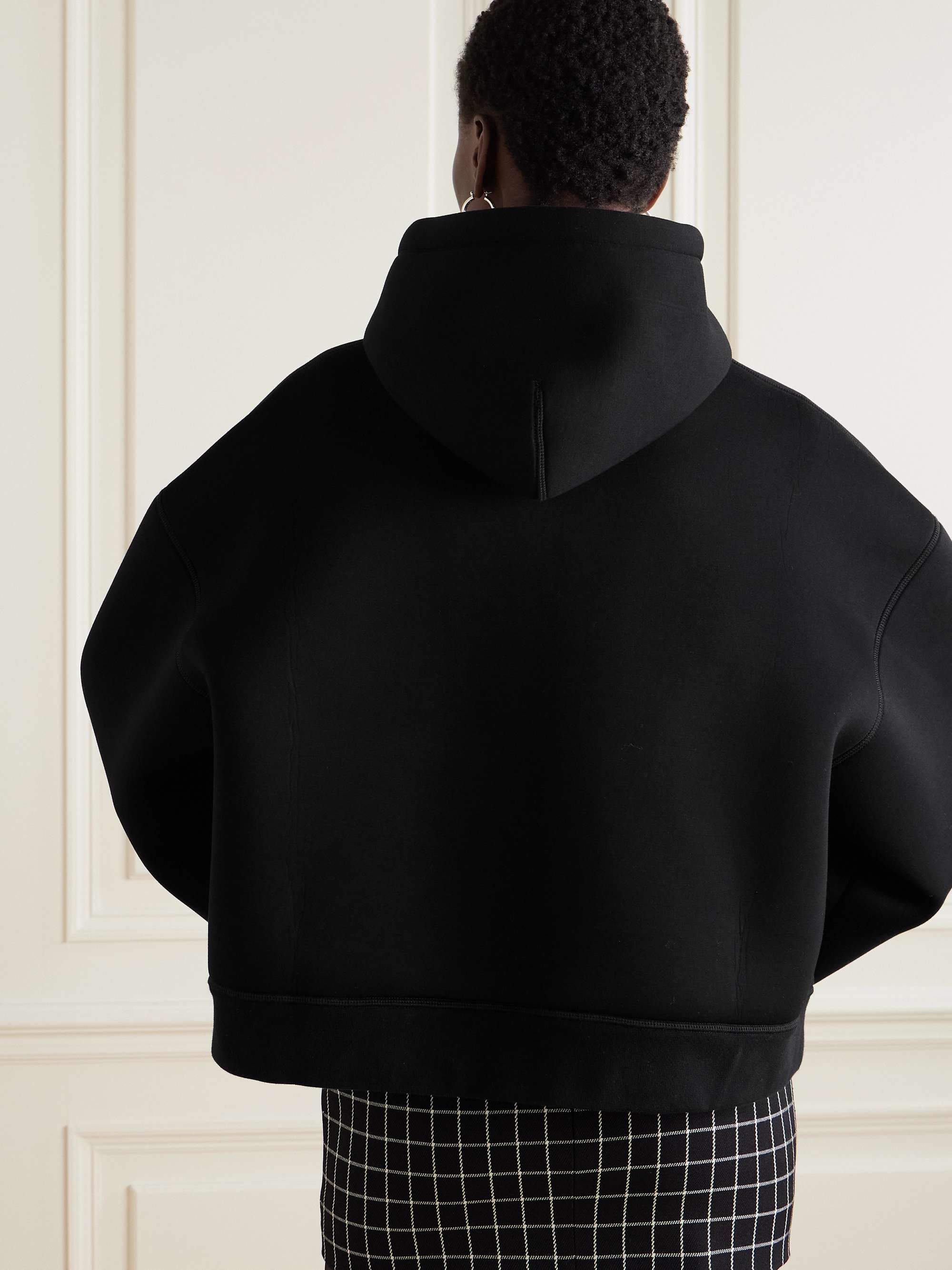 Oversized bonded cotton-jersey hoodie view