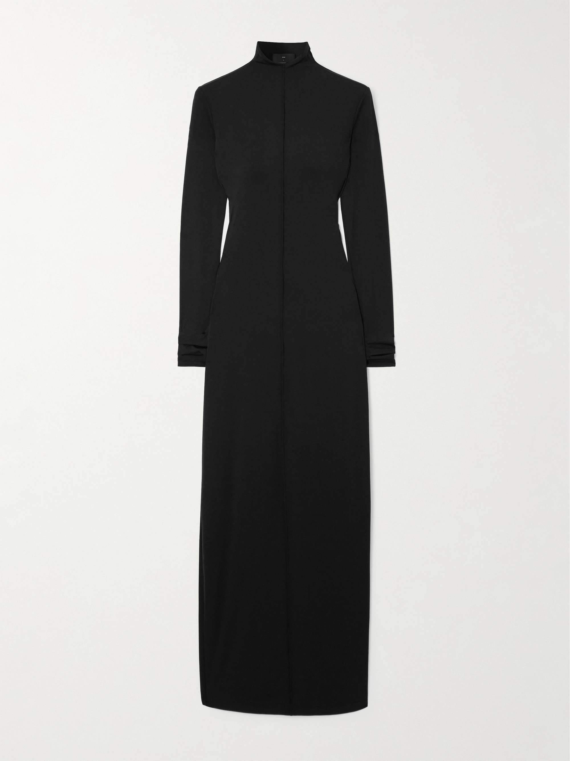 + RHW paneled stretch-jersey turtleneck maxi dress view