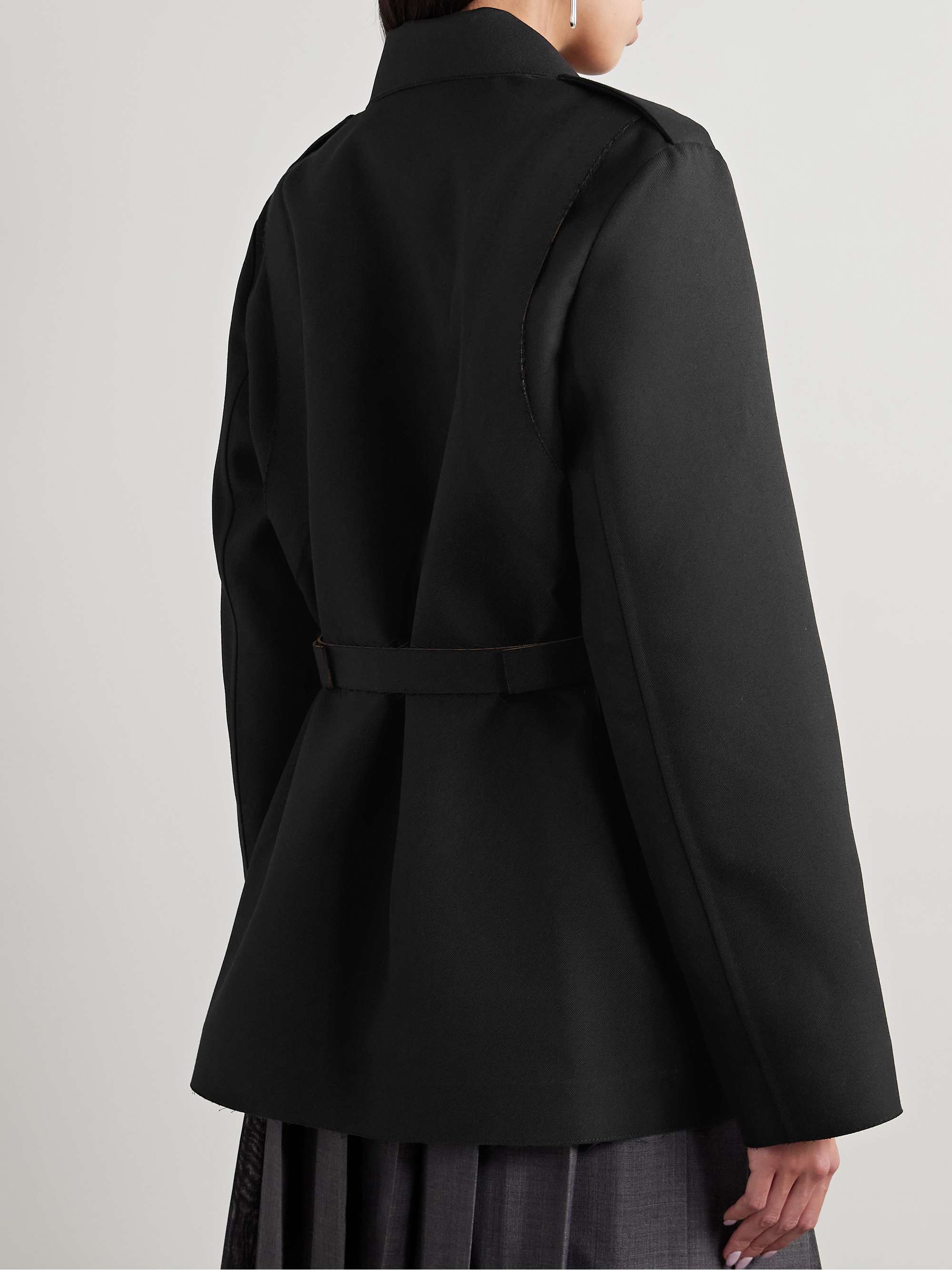Wool-blend twill jacket view