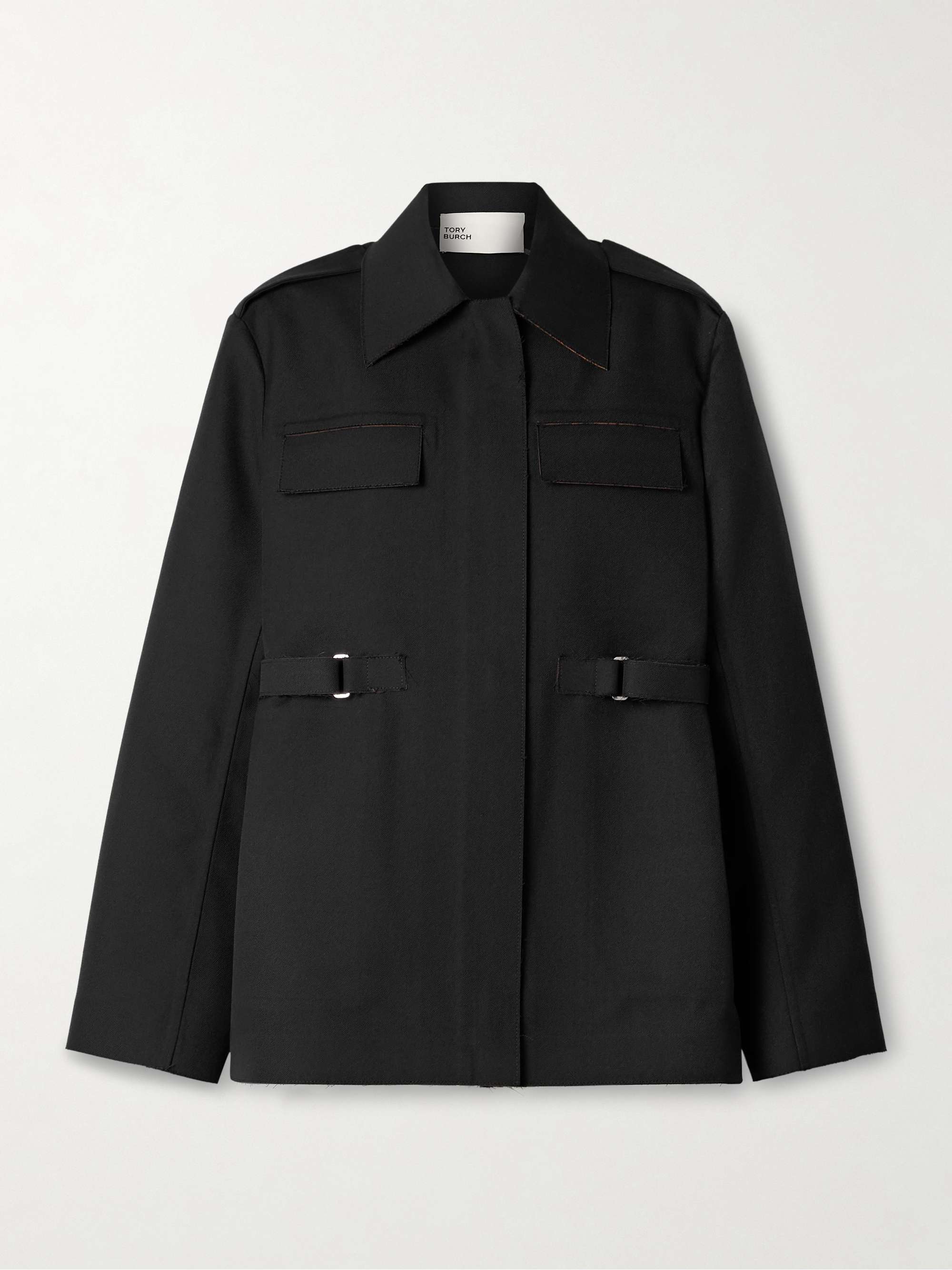 Wool-blend twill jacket view