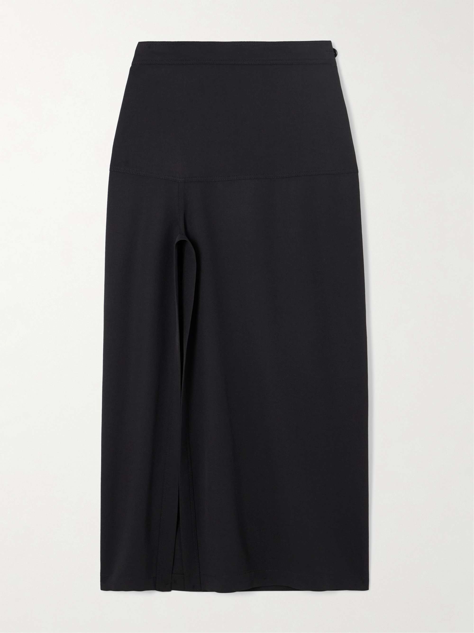 Buckled wool-blend midi skirt view