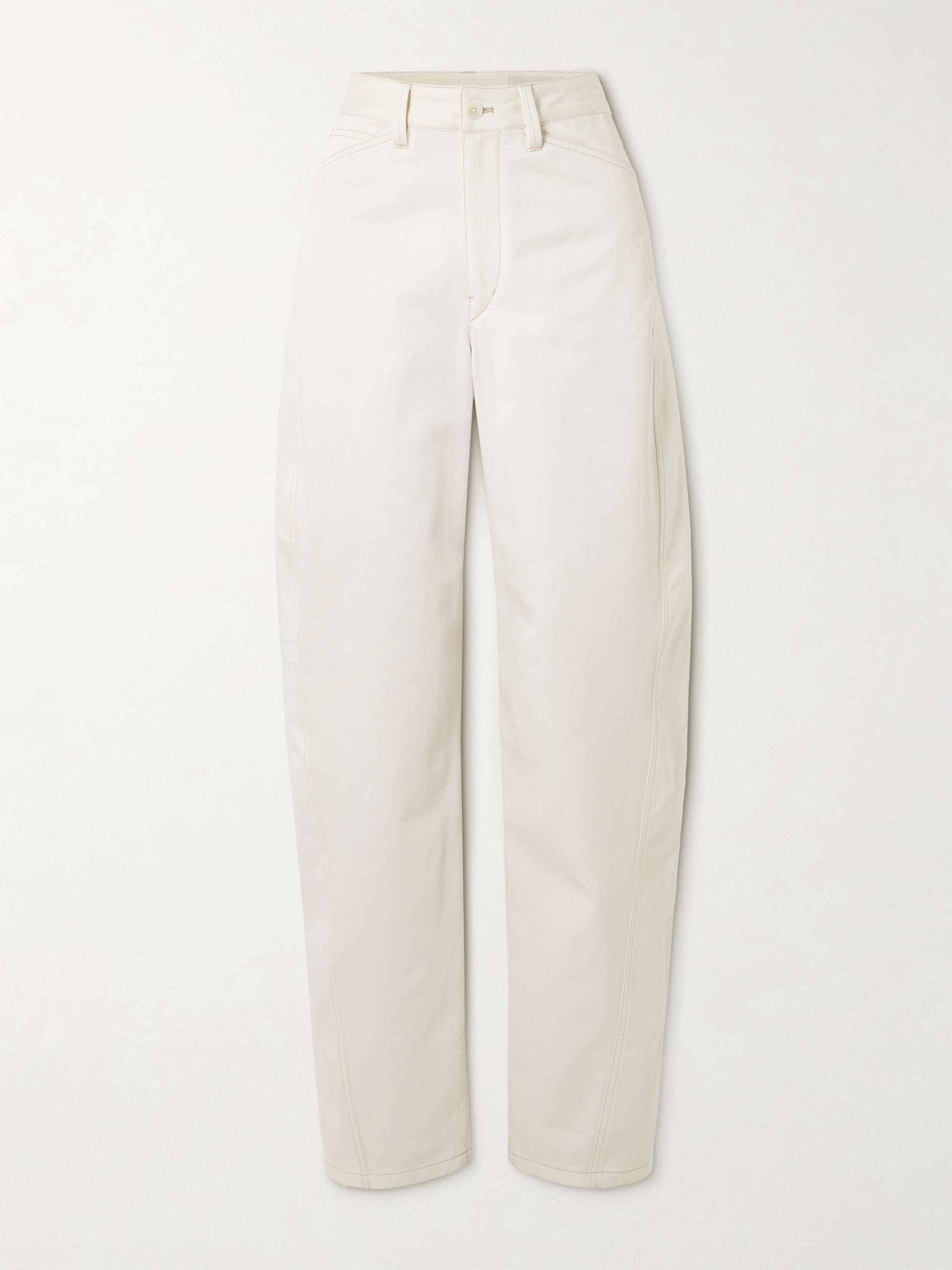 Twisted high-rise barrel-leg jeans view