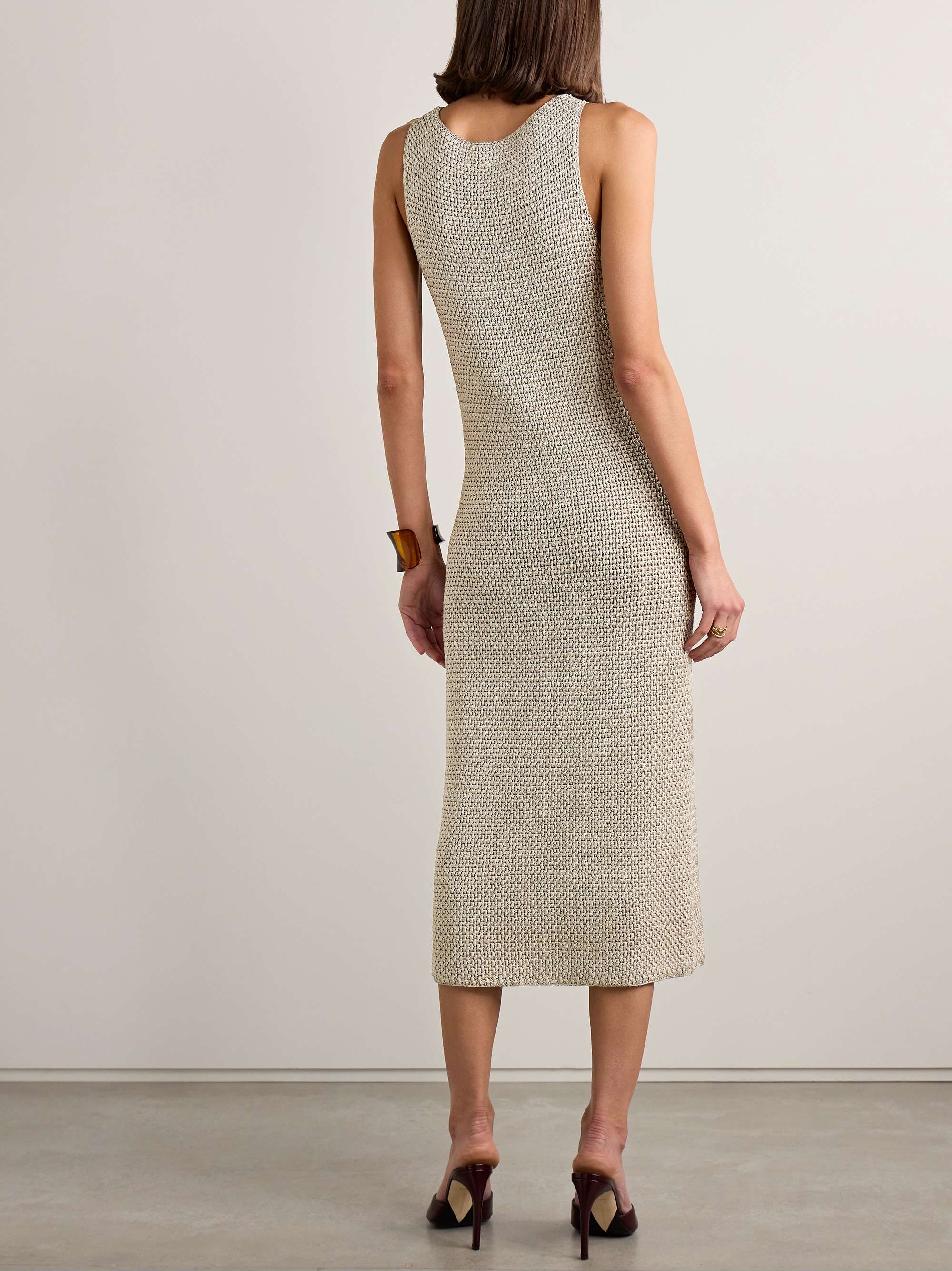 Dorothea crocheted silk midi dress view