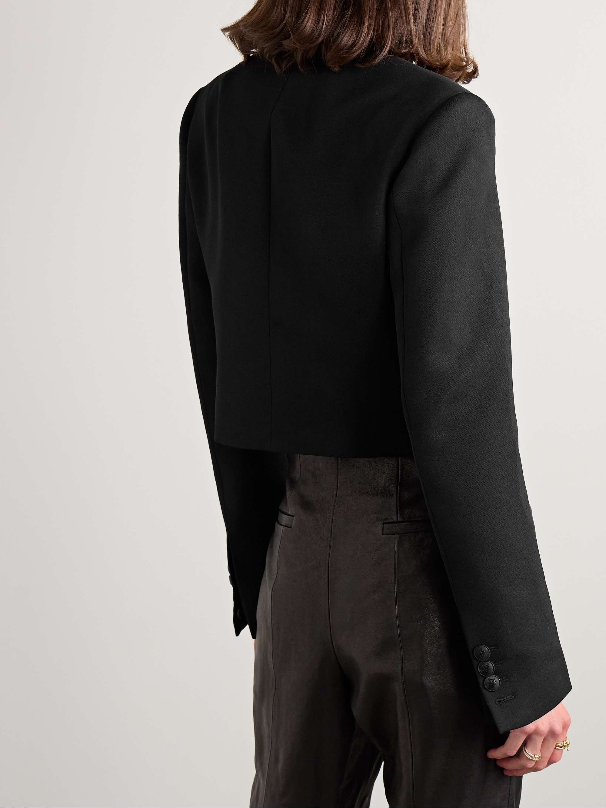 Maeve cropped grain de poudre wool jacket view