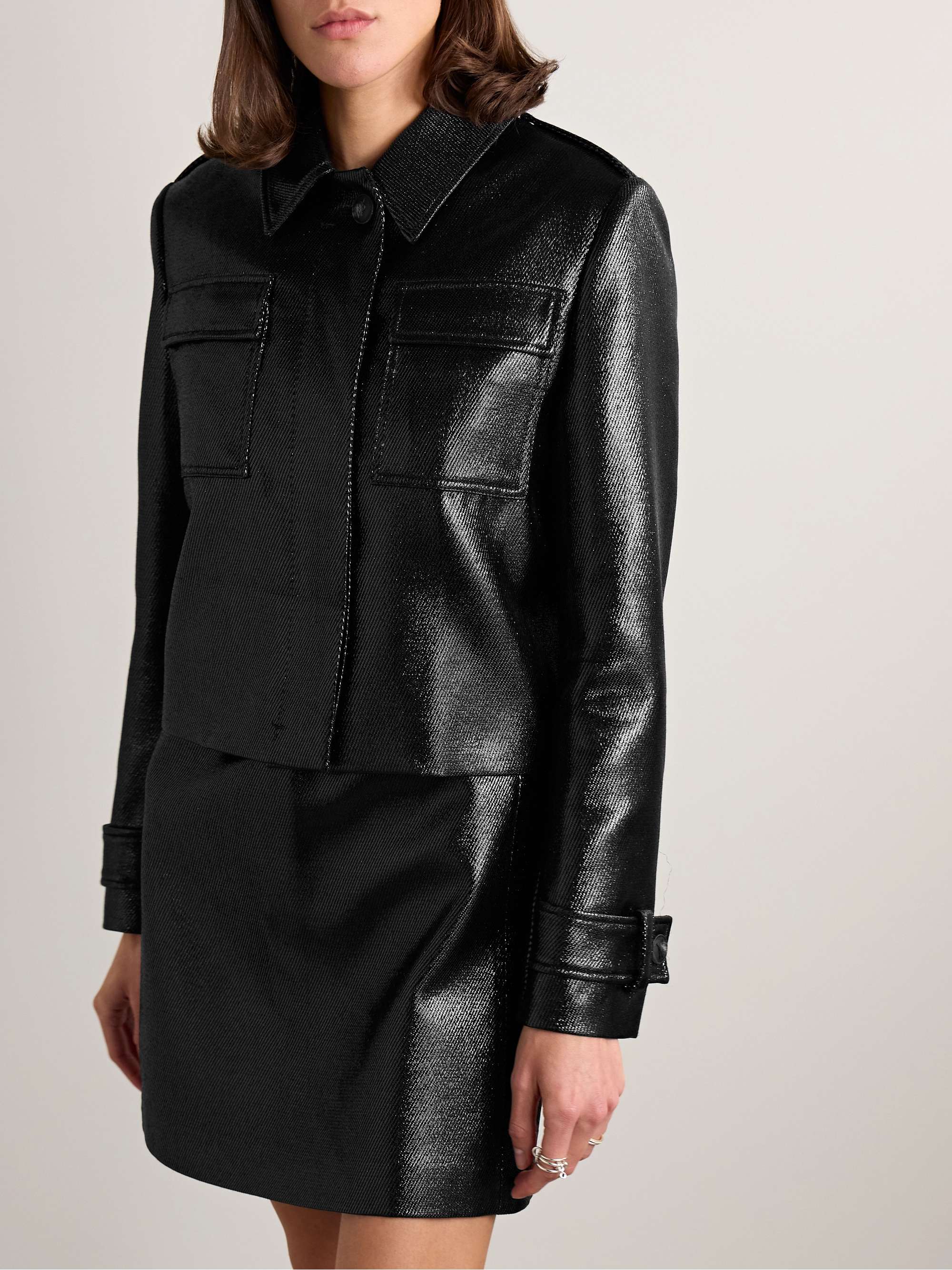 Frankie wool-blend twill jacket view