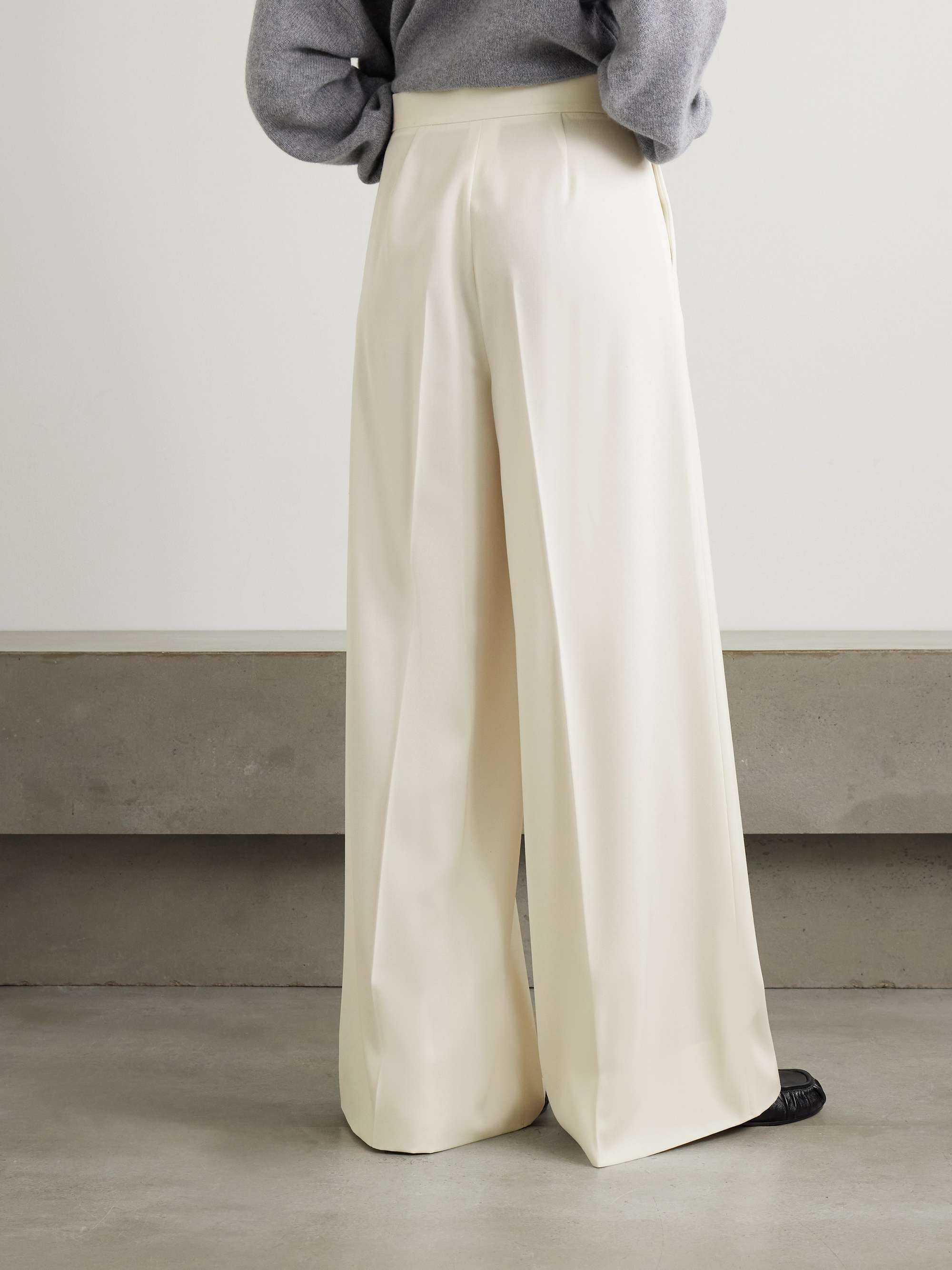 Ninfa wool-twill wide-leg pants view