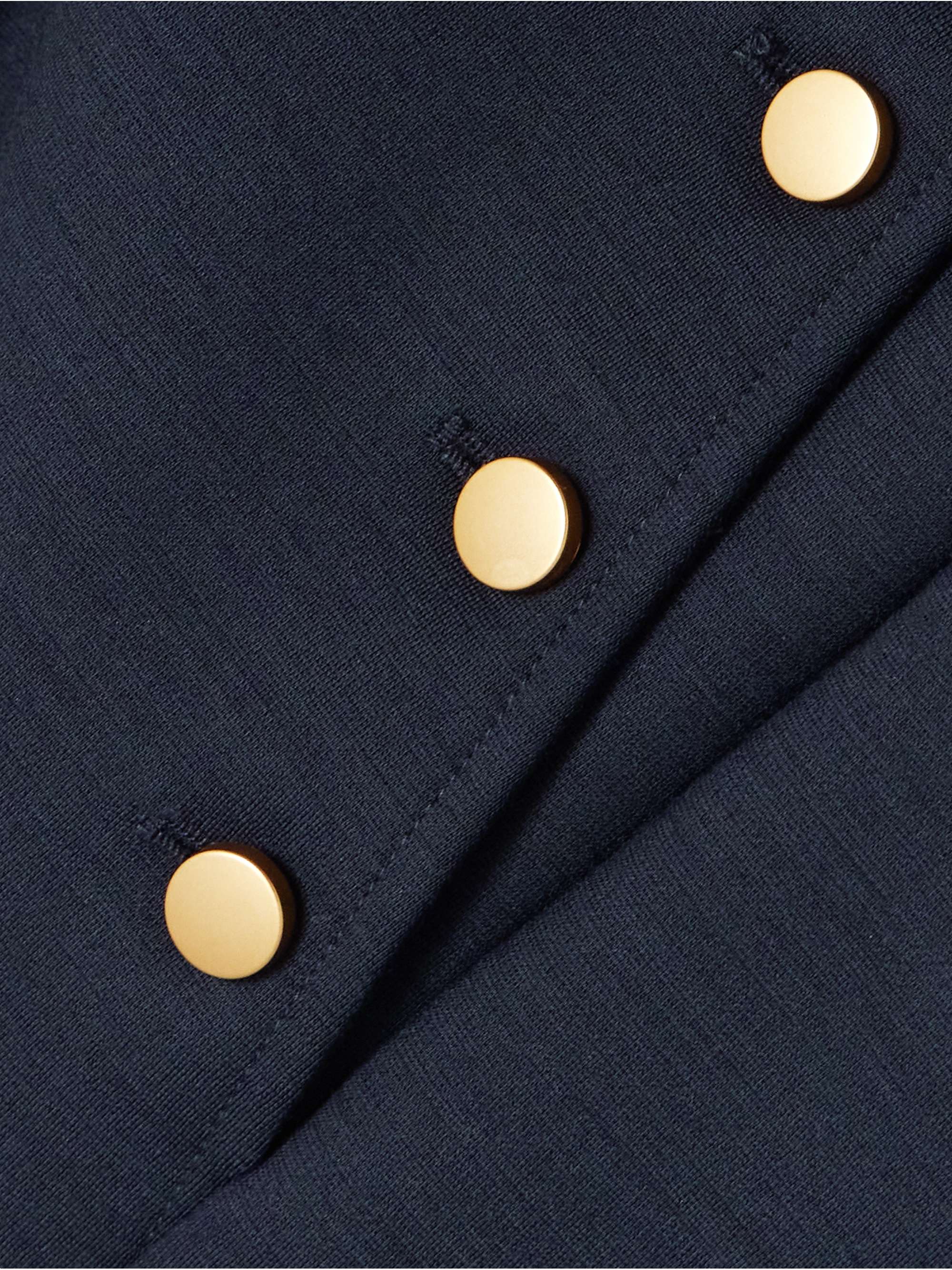 Valdez button-embellished wool-blend shorts view