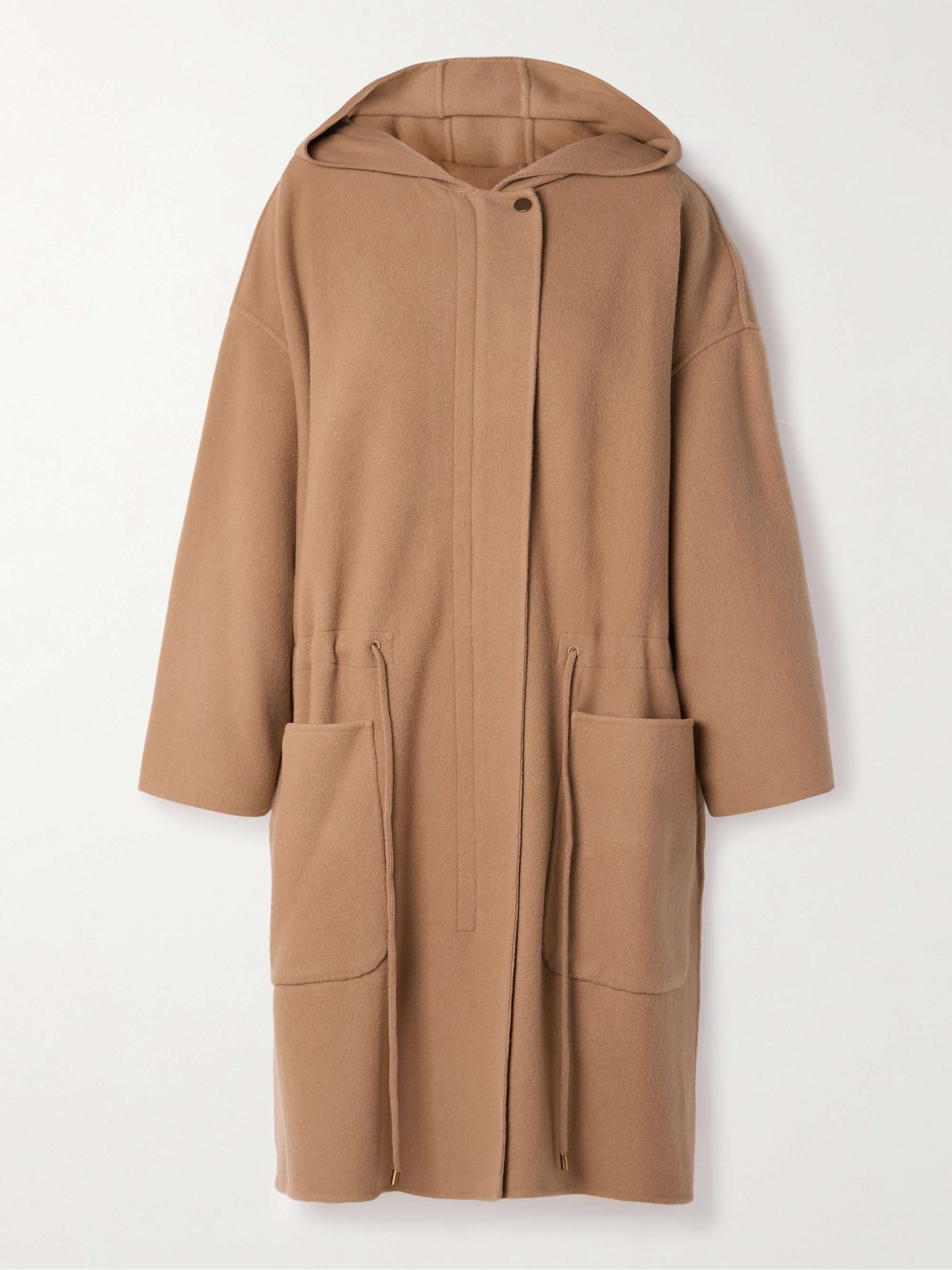 Miele hooded wool-blend felt coat view