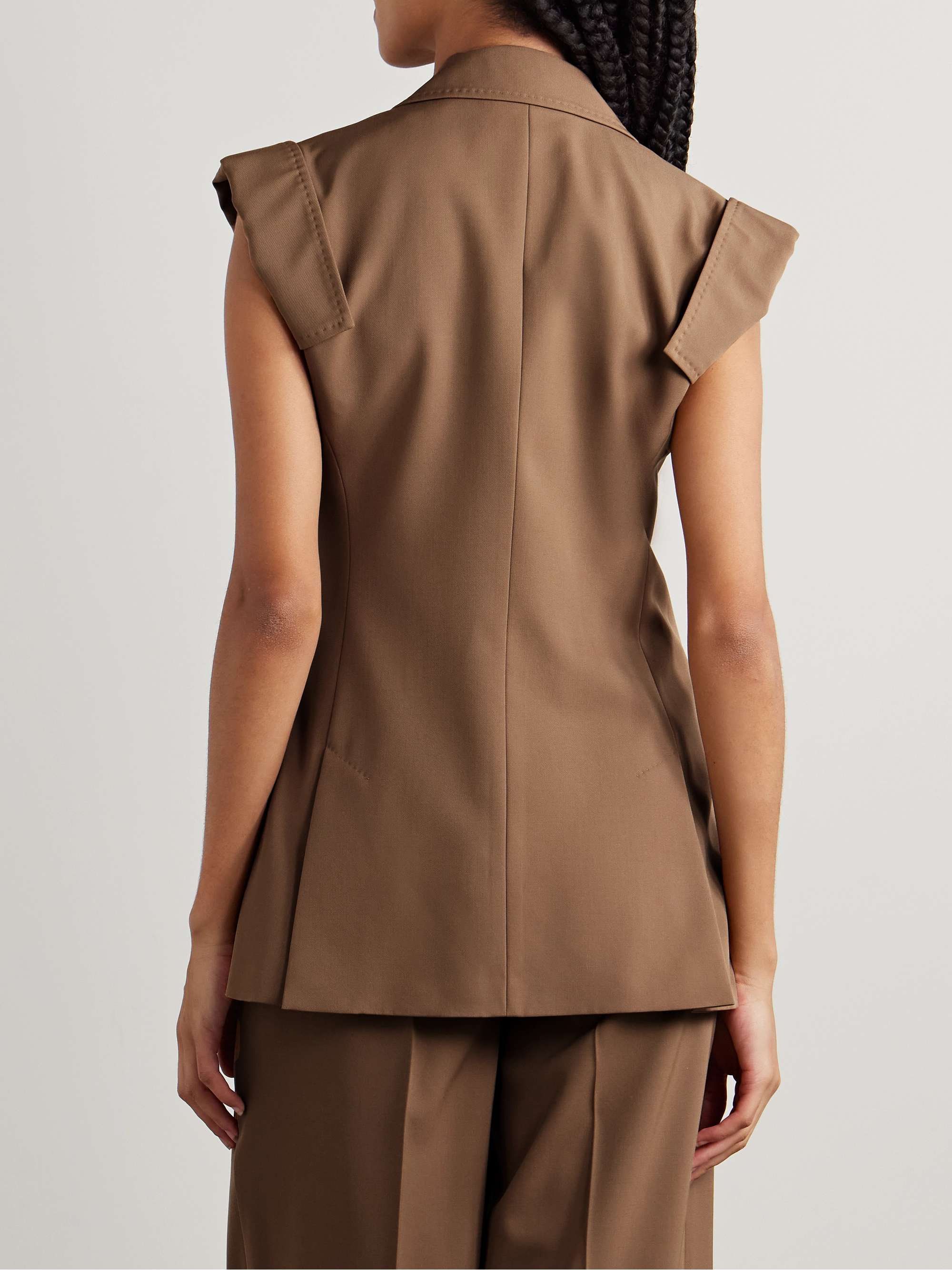 Wool-twill vest view