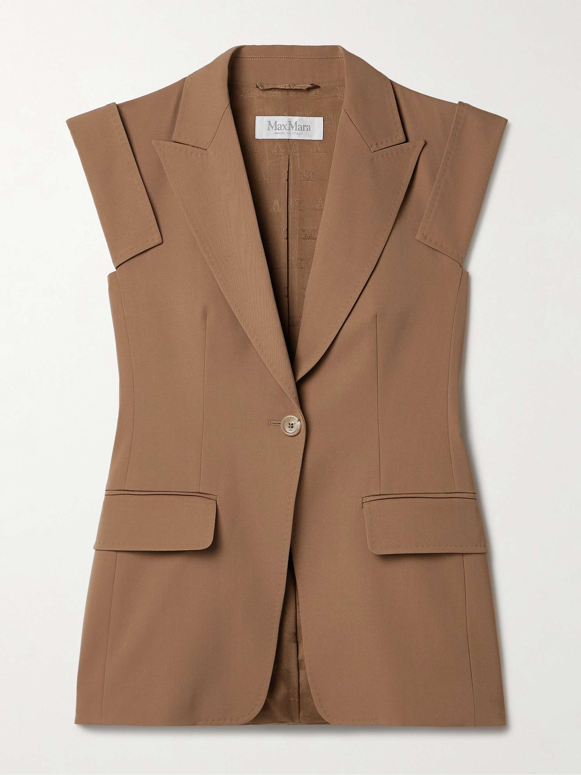Wool-twill vest view