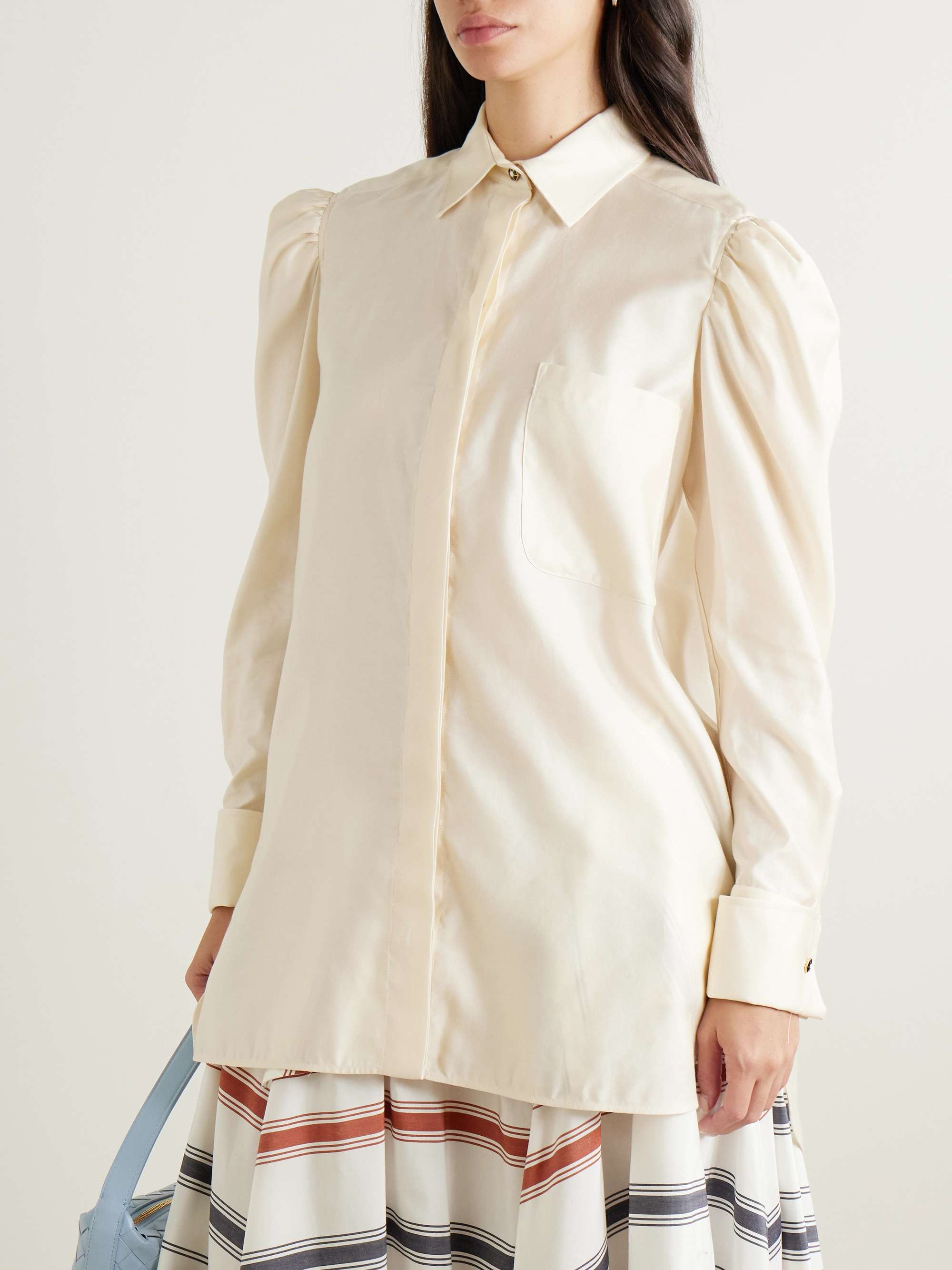 Faraday gathered cotton shirt view