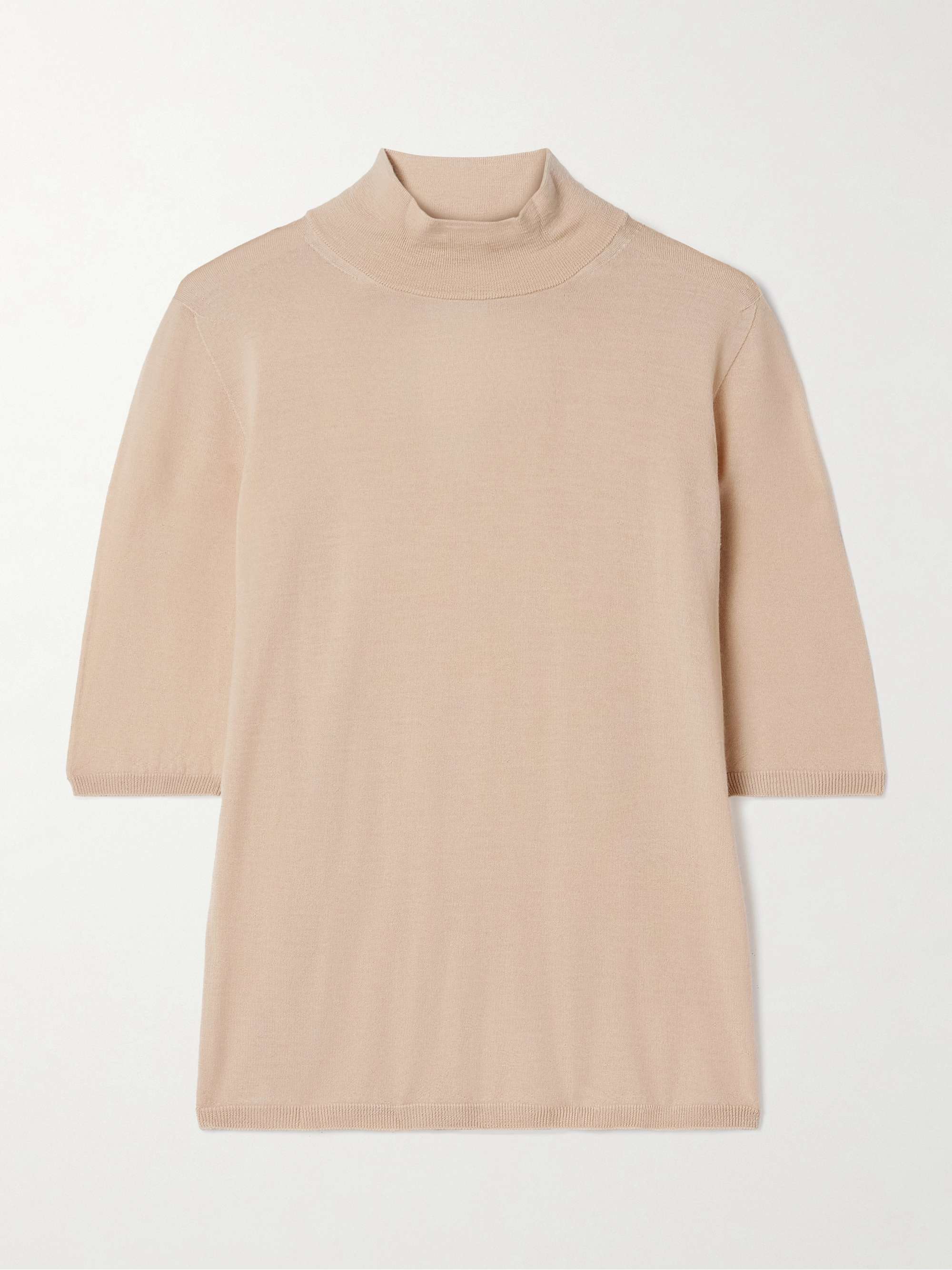 Cecina wool turtleneck top view