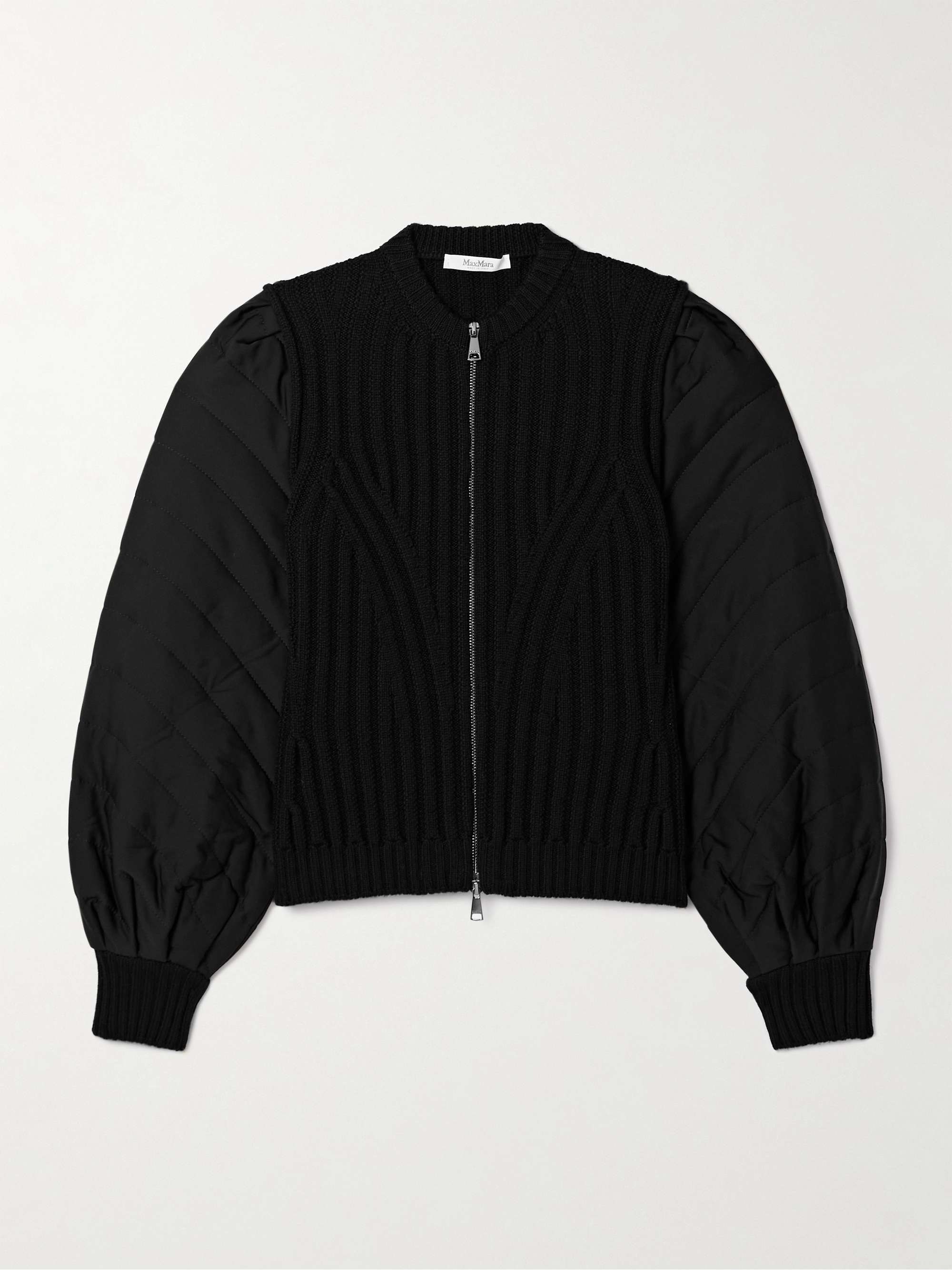 Torre ribbed wool and padded quilted silk jacket view