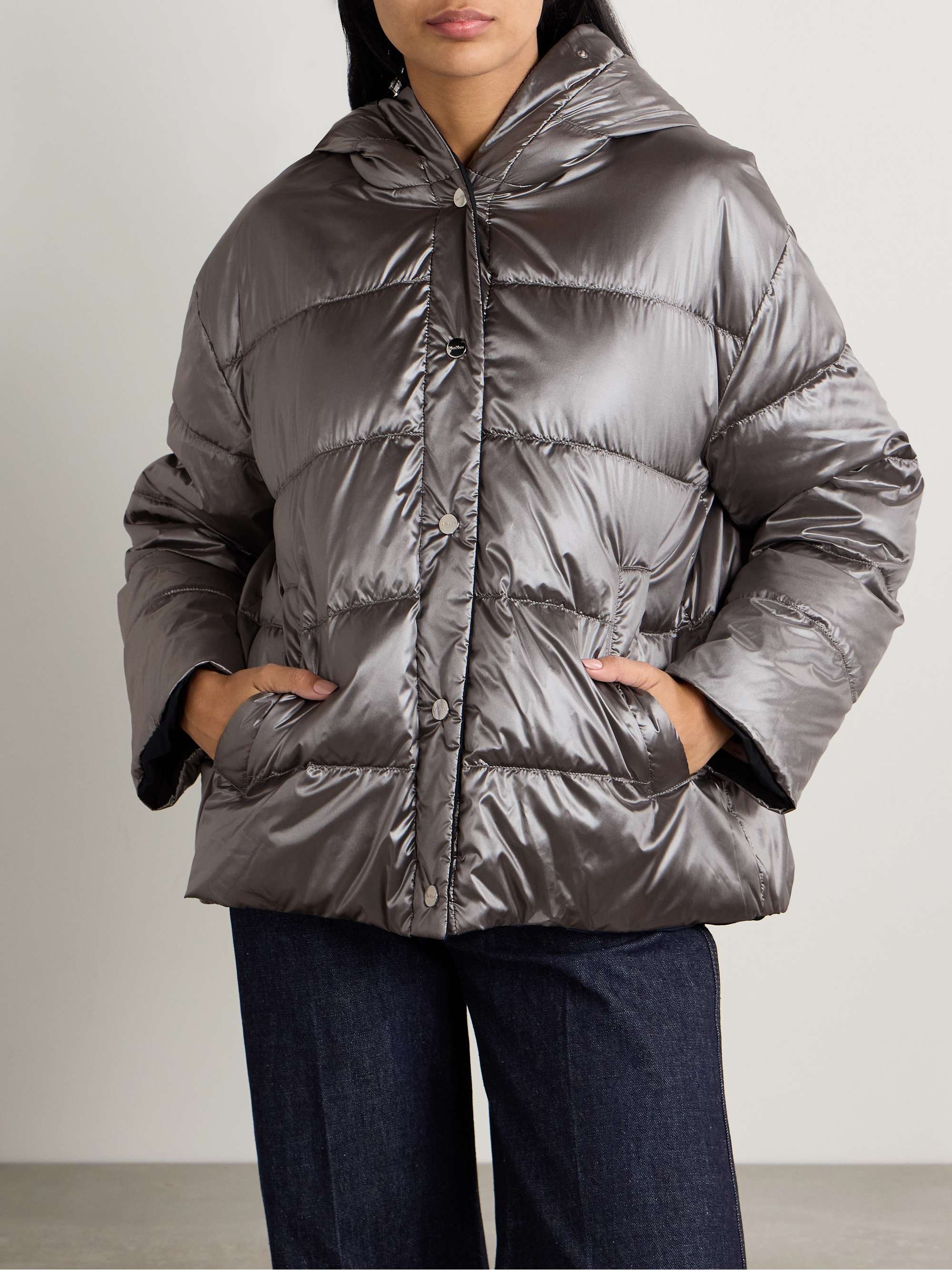 Nico reversible hooded padded quilted shell down coat view