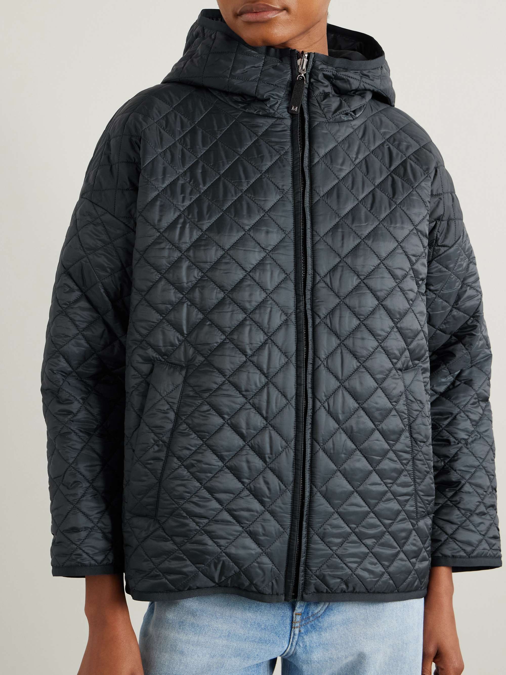 The Cube Leo hooded quilted shell coat view
