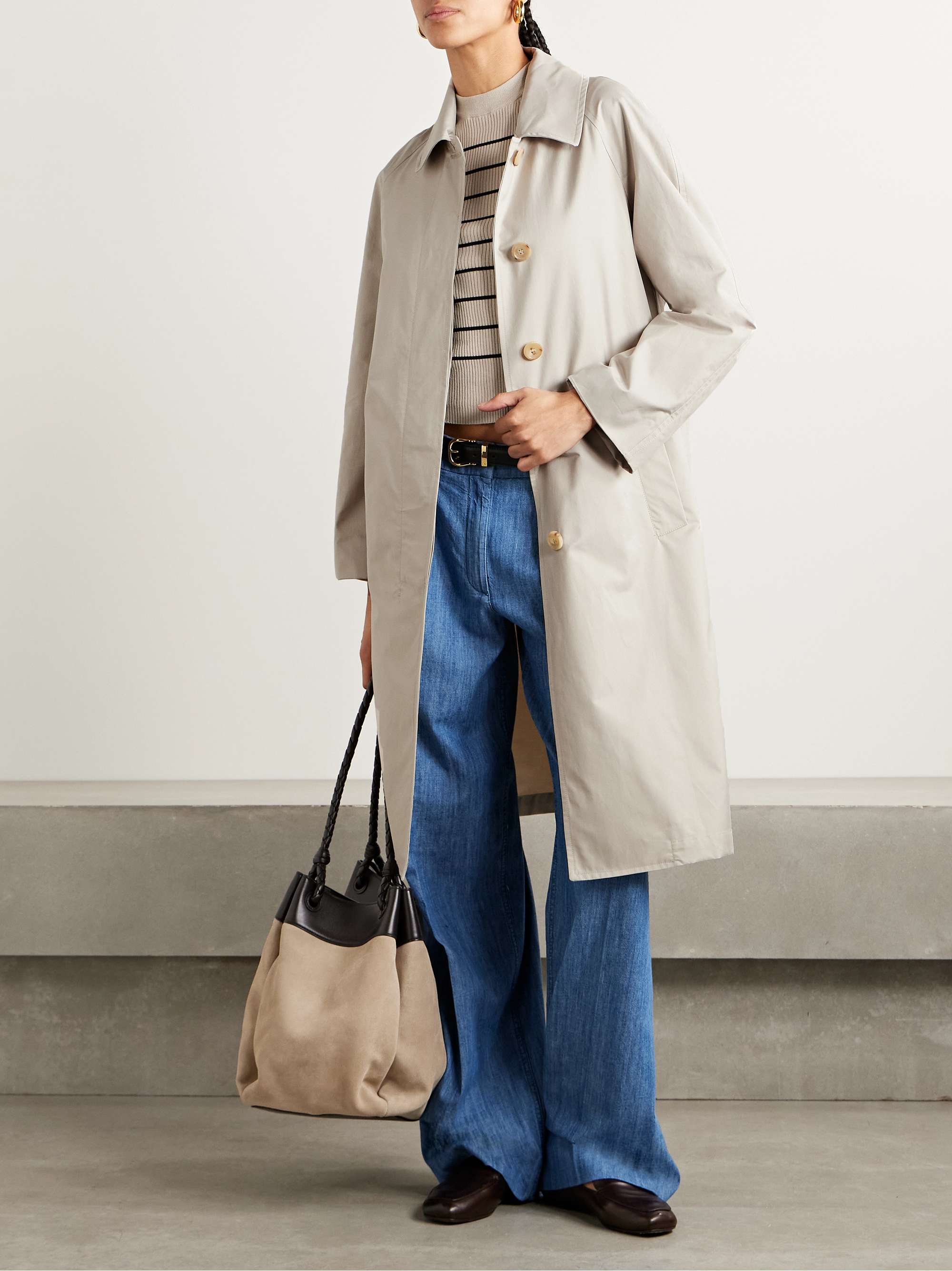 The Cube Orleans cotton-blend twill trench coat view