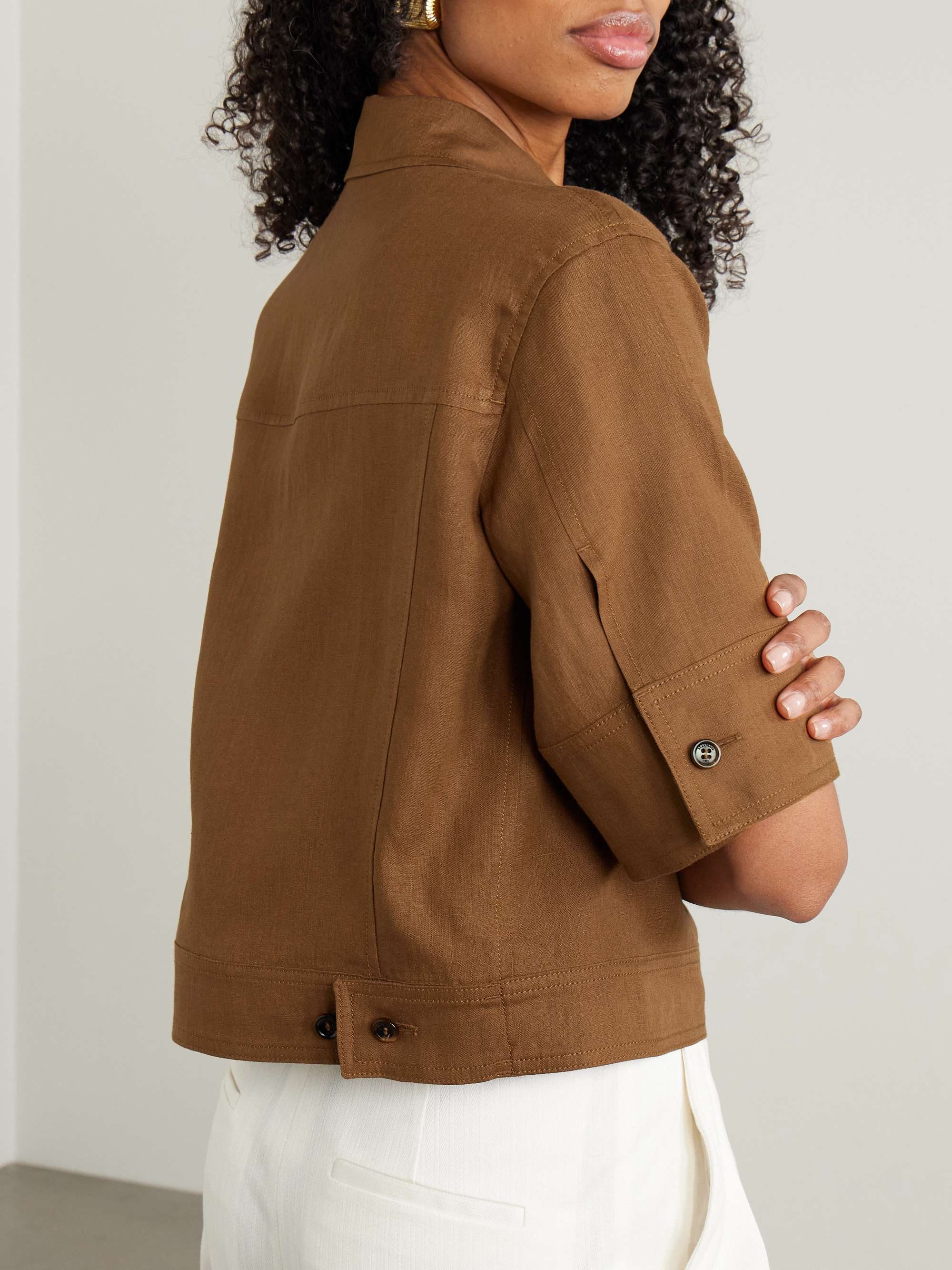 Rito cropped linen shirt view