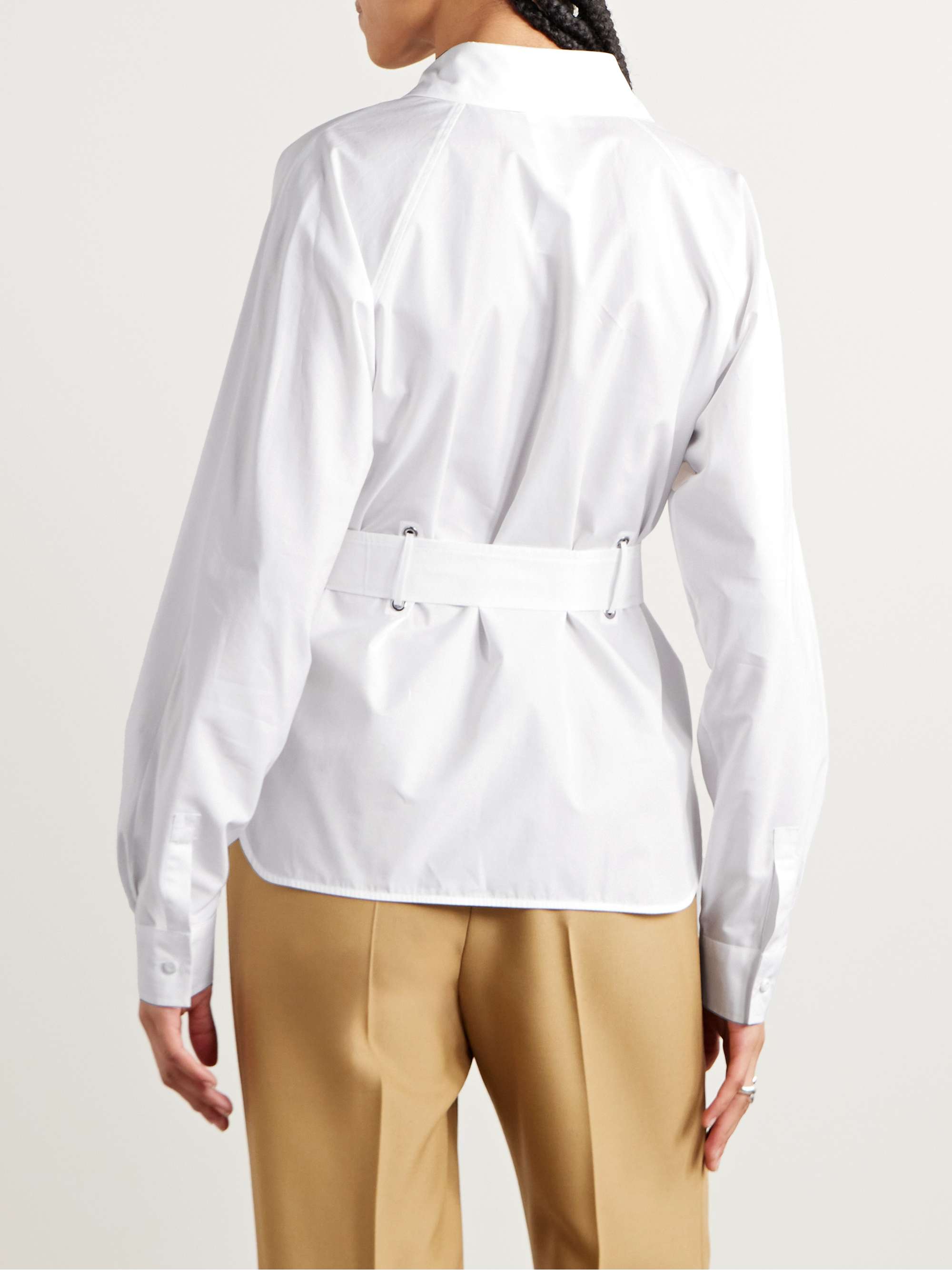 Juglas belted embellished cotton-poplin shirt view