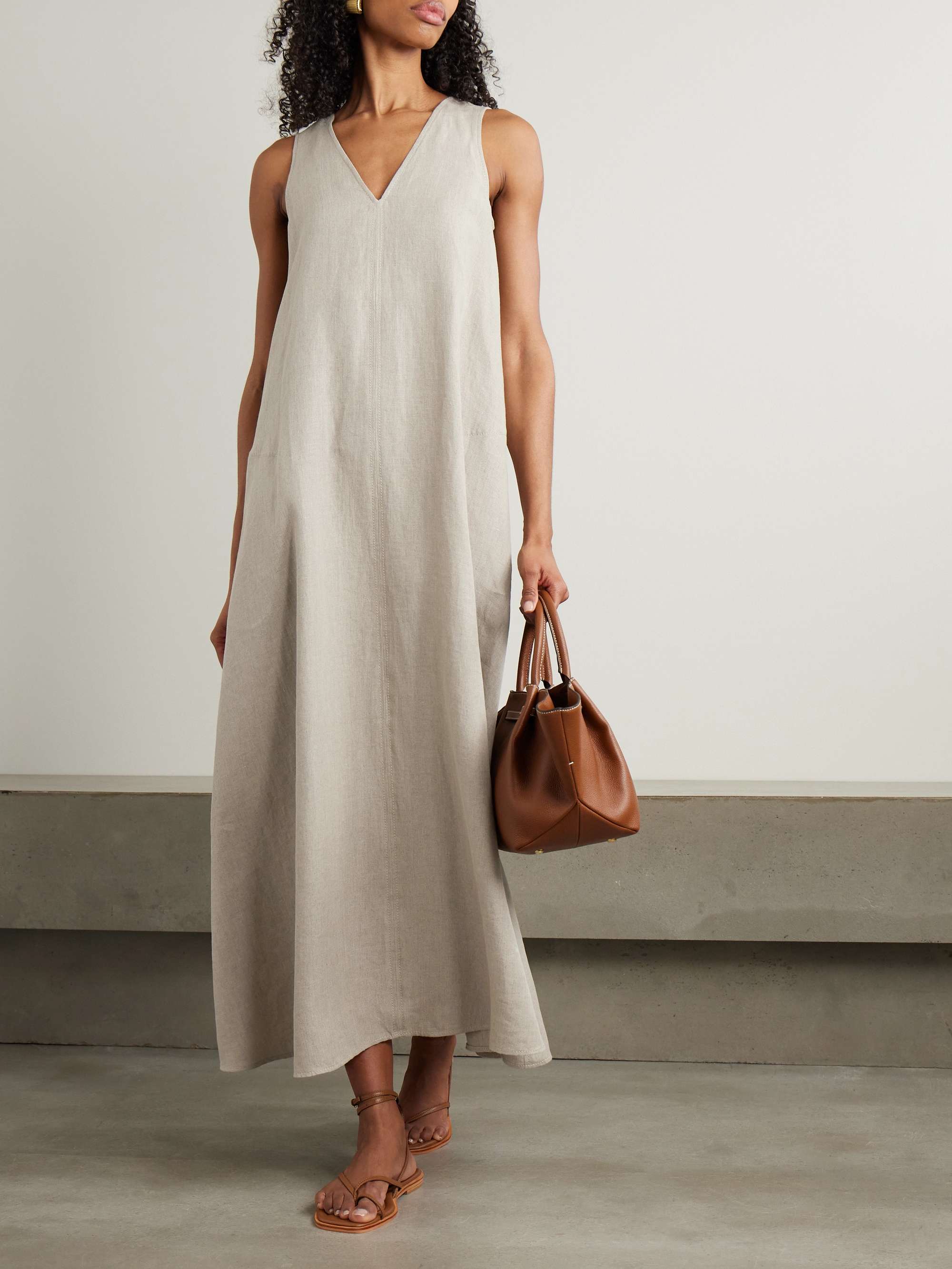 Simeone linen maxi dress view