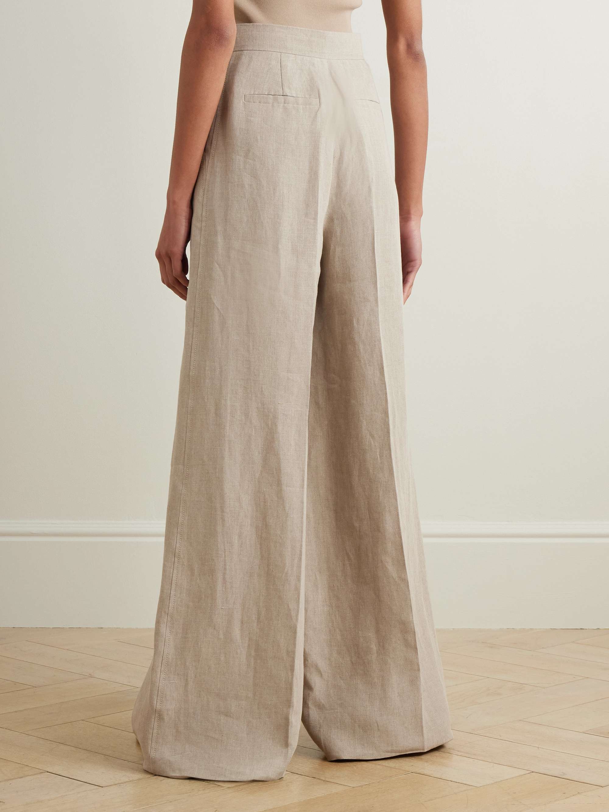 Linen wide-leg pants view