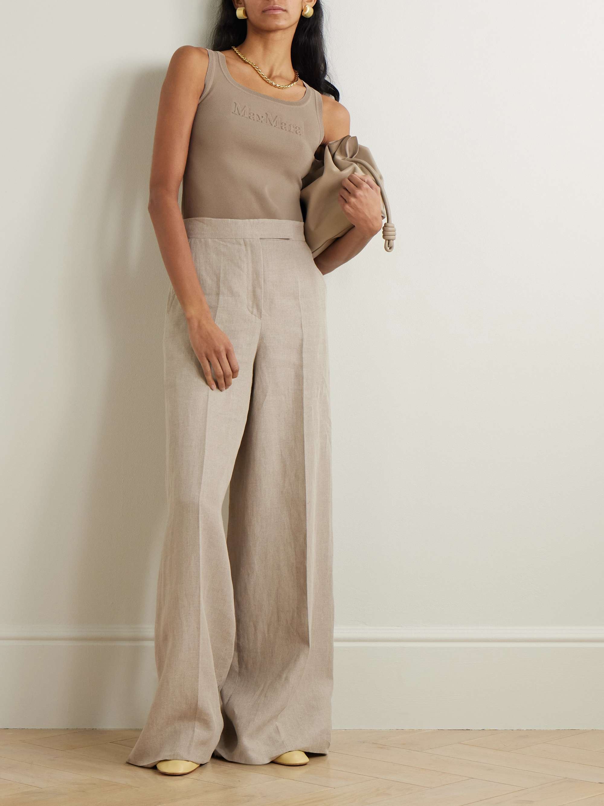 Linen wide-leg pants view