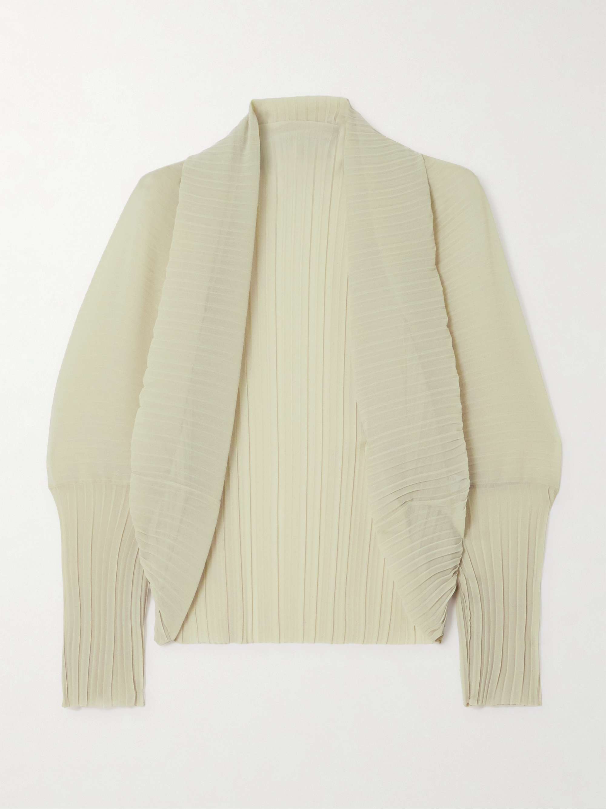 Vesuvio plissé-chiffon cape view