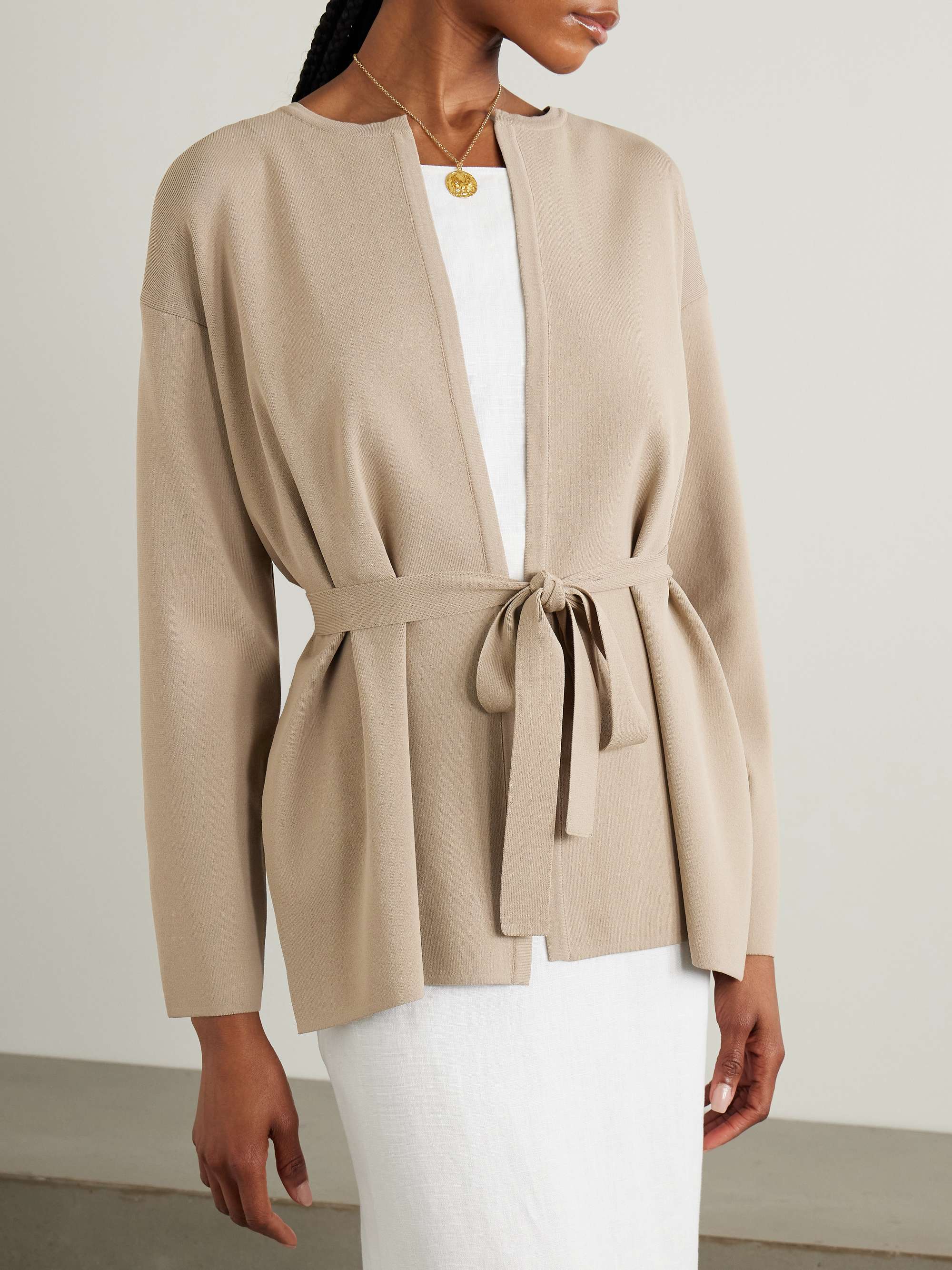 Gerald belted knitted cardigan view
