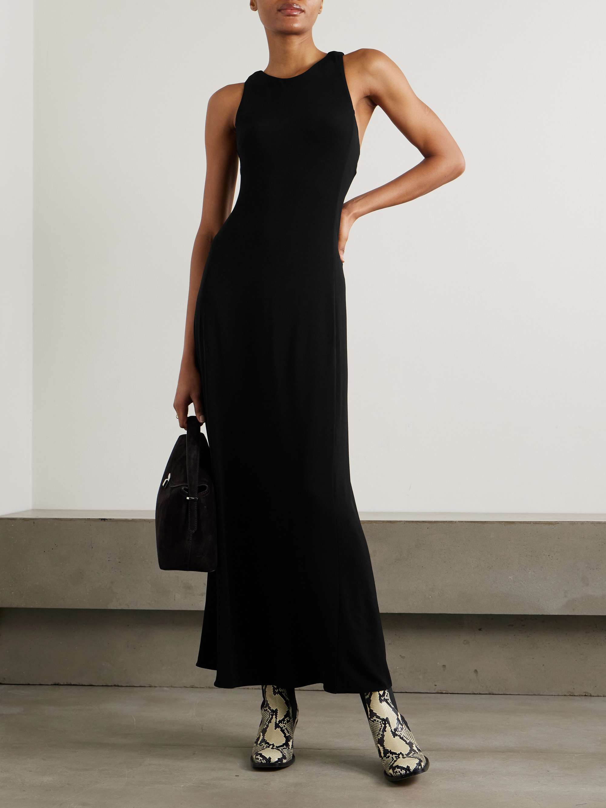 Pompei crepe maxi dress view