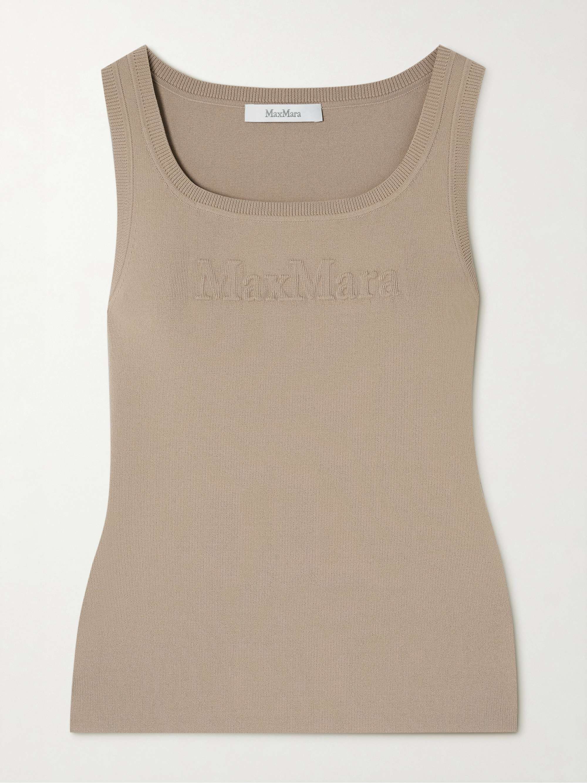 Embossed knitted tank view