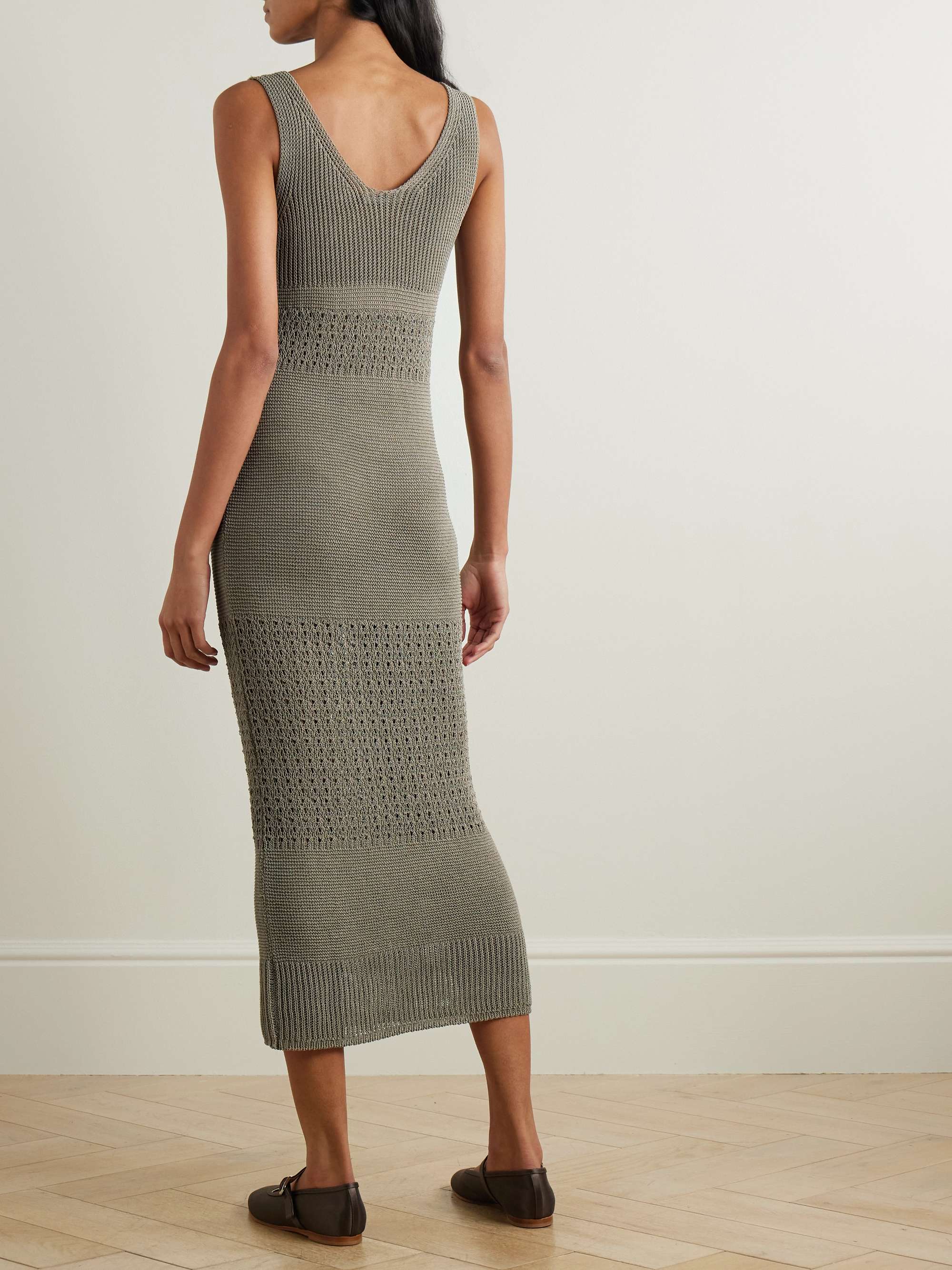 Valois crocheted cotton-blend midi dress view