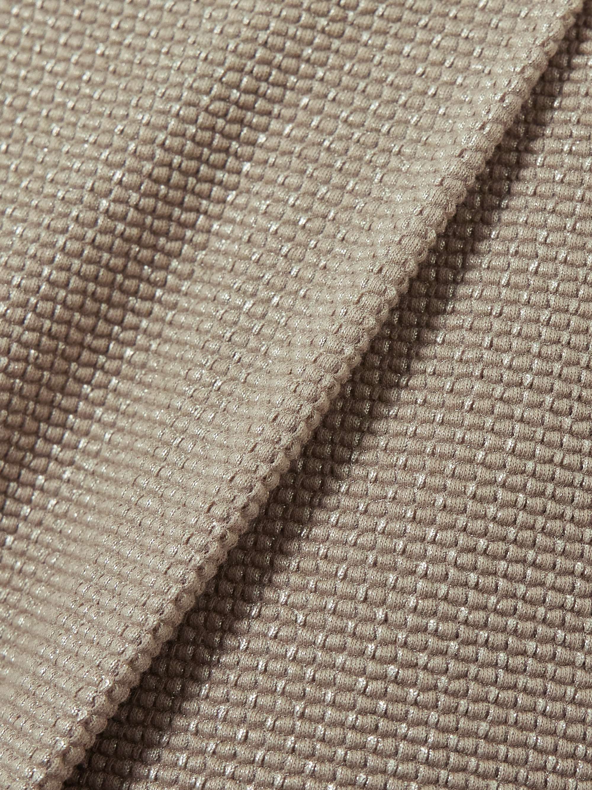 Aereo pleated metallic cotton-blend jacquard wide-leg pants view