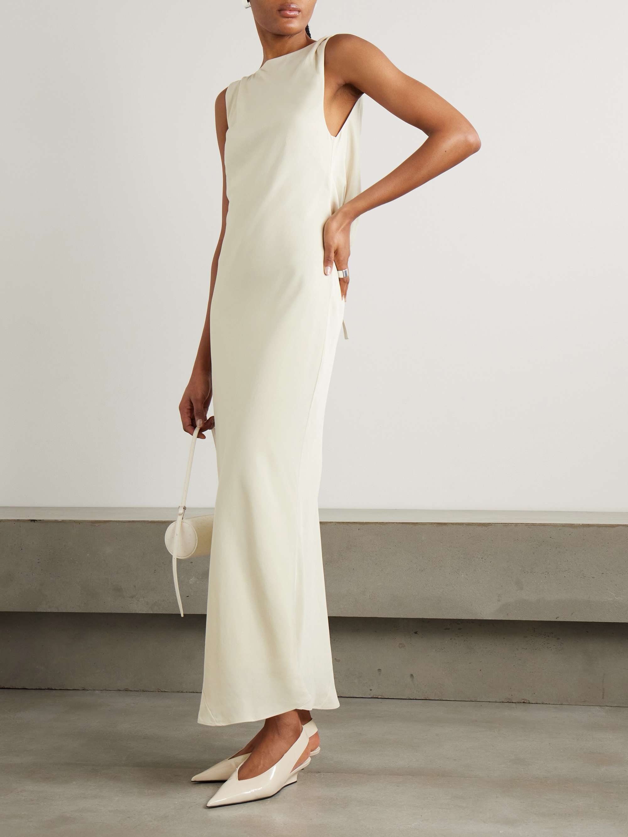 Draped LENZING™ Lyocell and ECOVERO™-blend maxi dress view