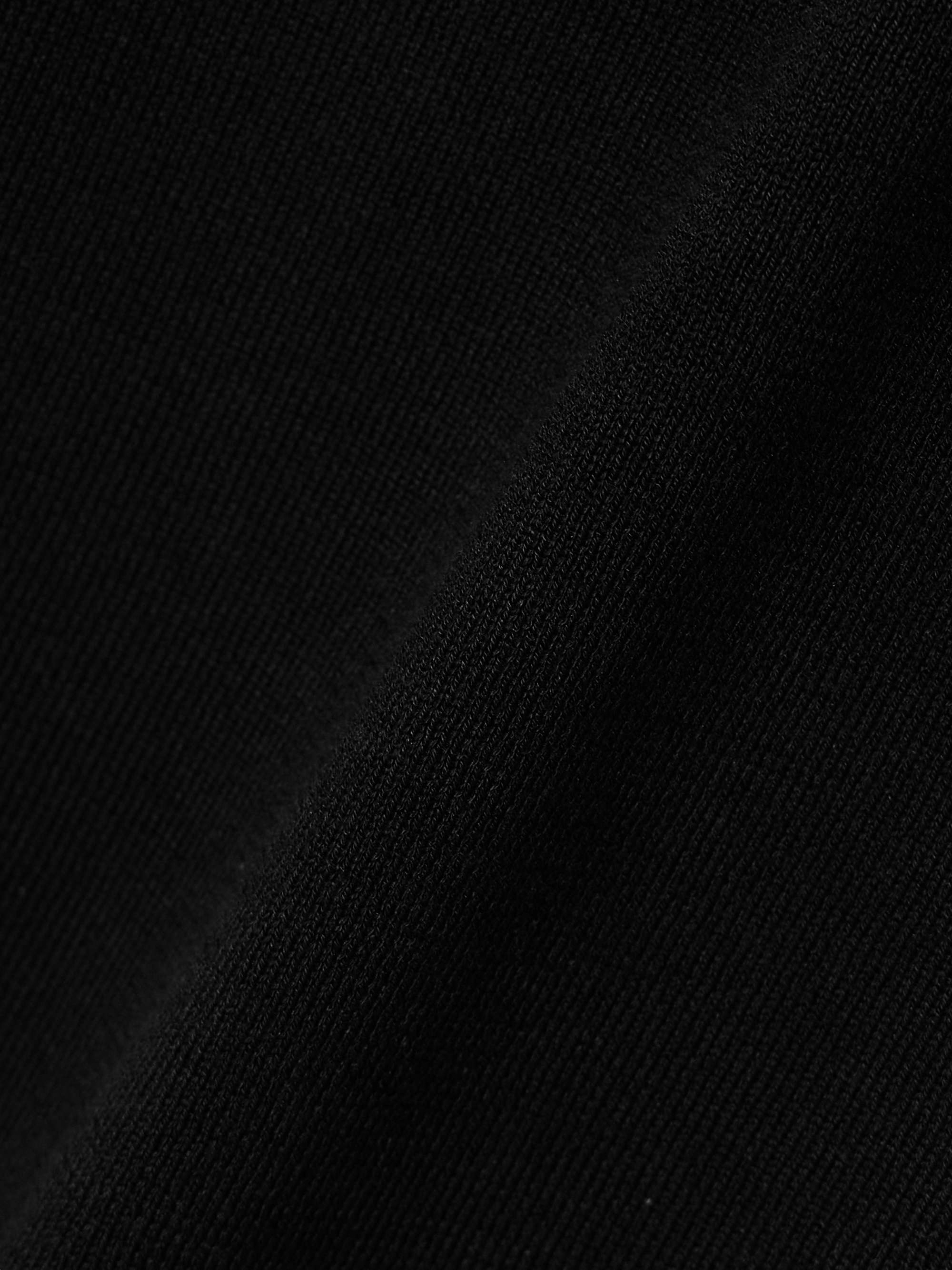 Asymmetric ribbed-knit top view