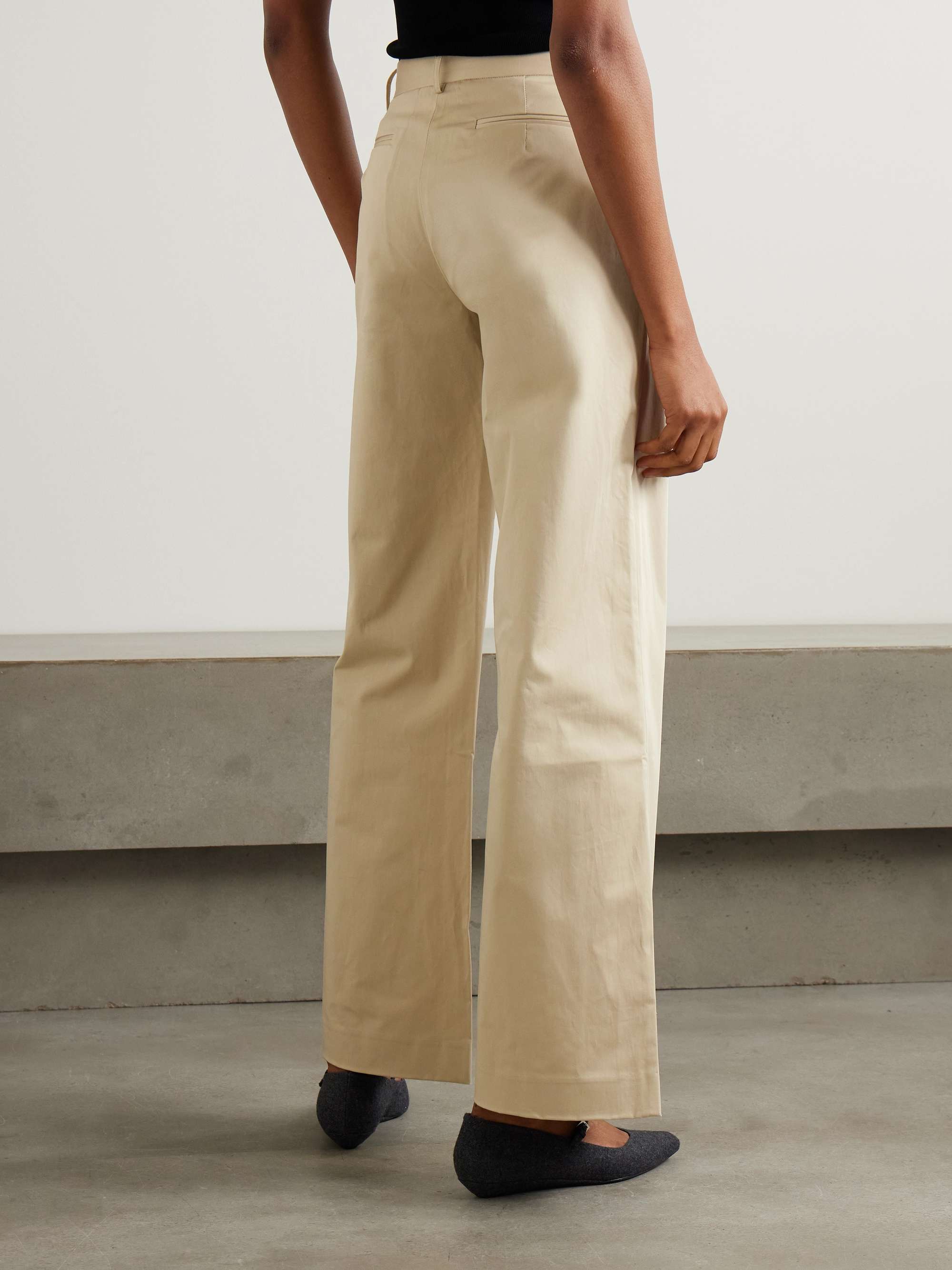 Origami organic cotton-blend wide-leg pants view