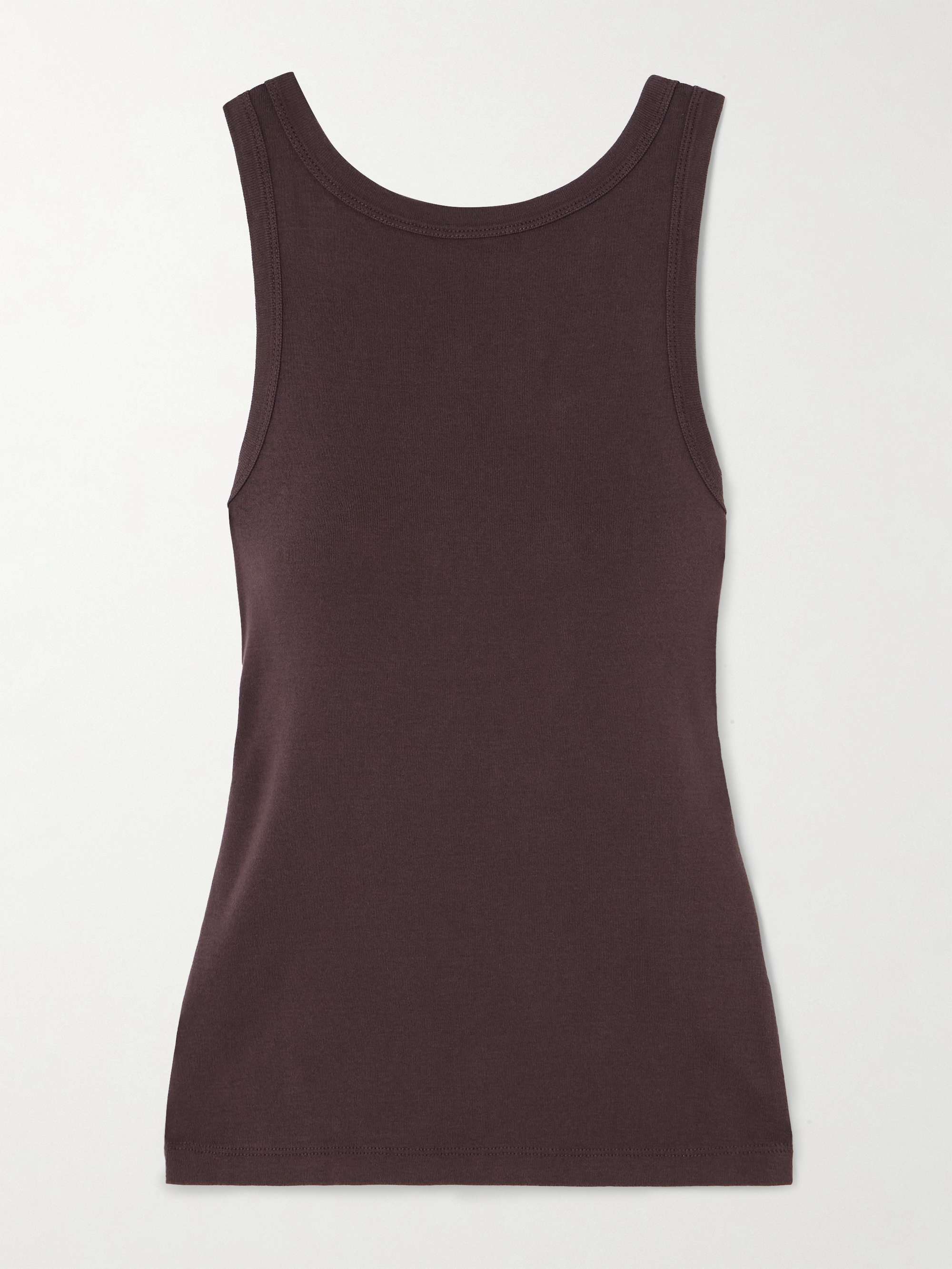 Ribbed organic cotton-jersey tank view