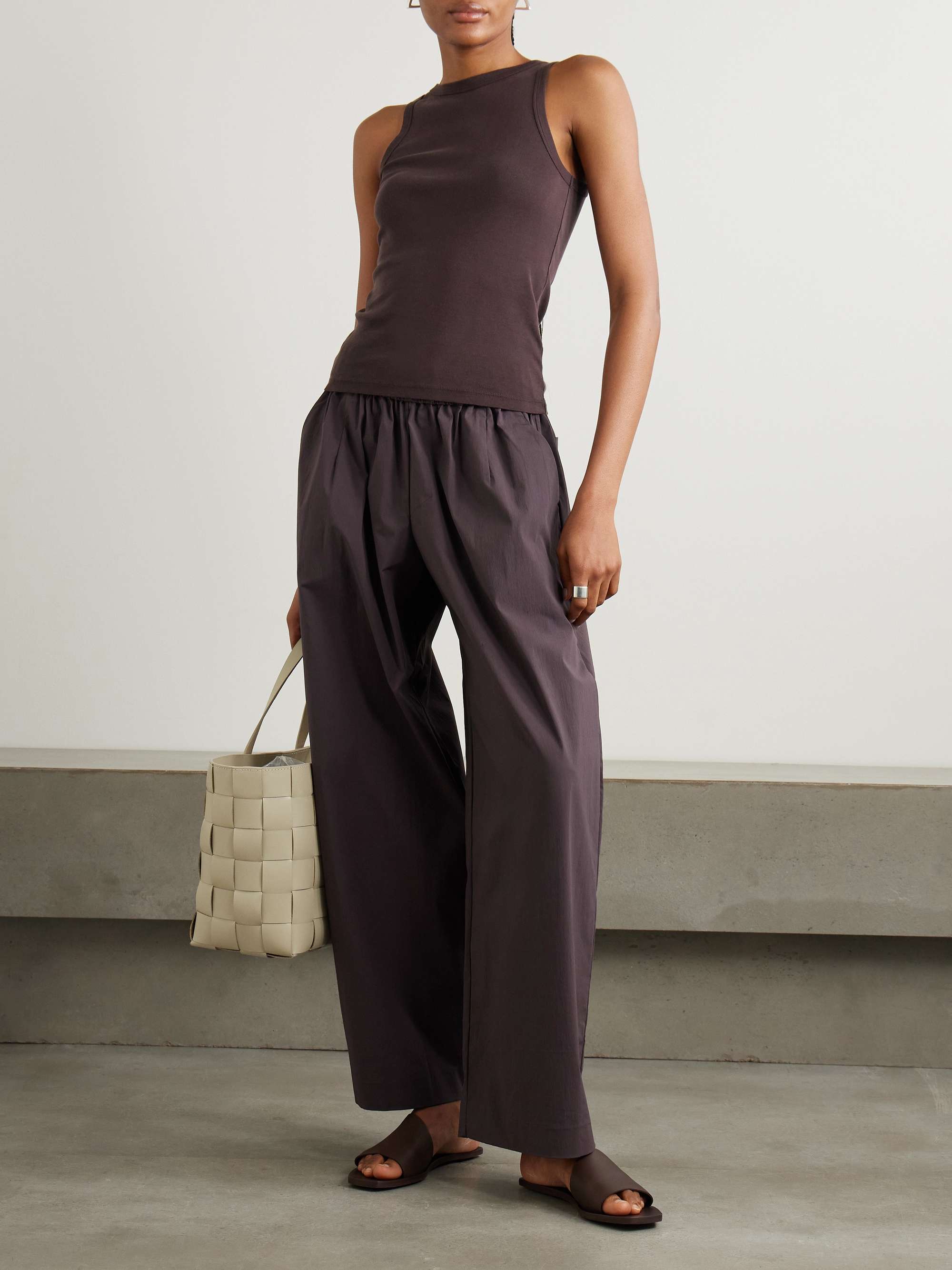 Ribbed organic cotton-jersey tank view