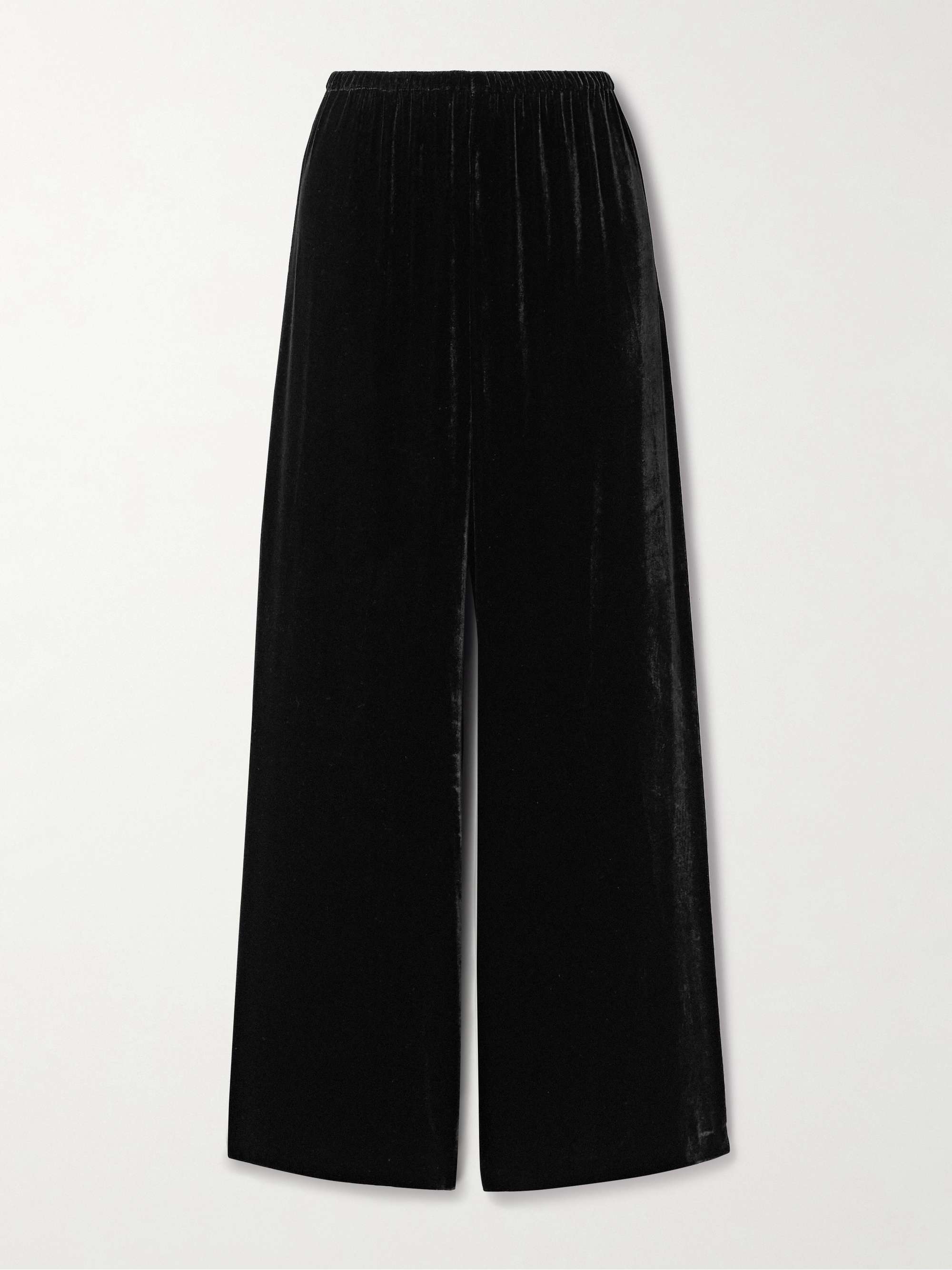 Velvet wide-leg pants view