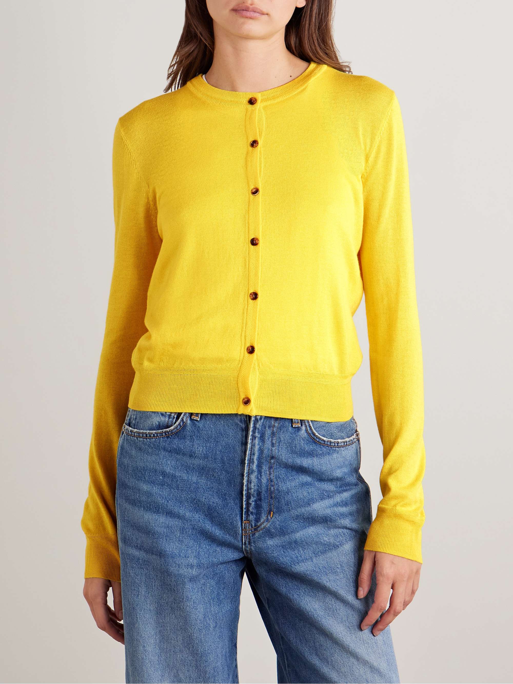 Ben silk, wool and cashmere-blend cardigan view