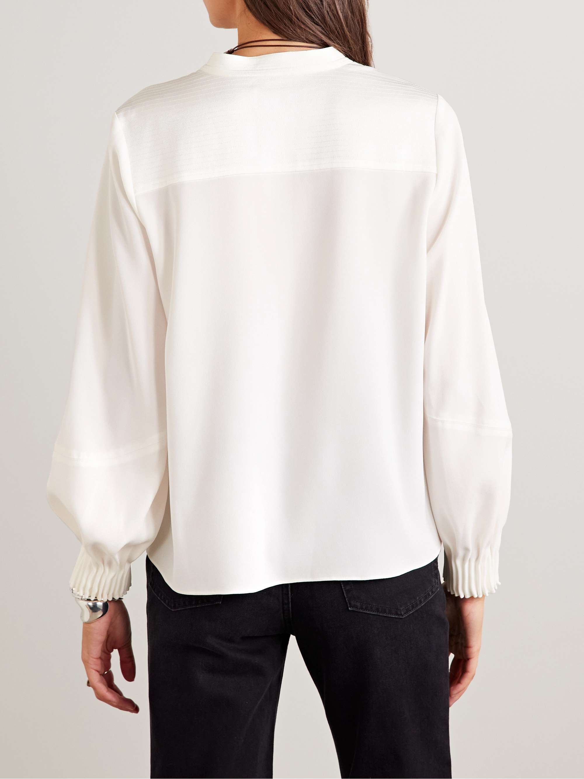 Button-detailed crepe blouse view