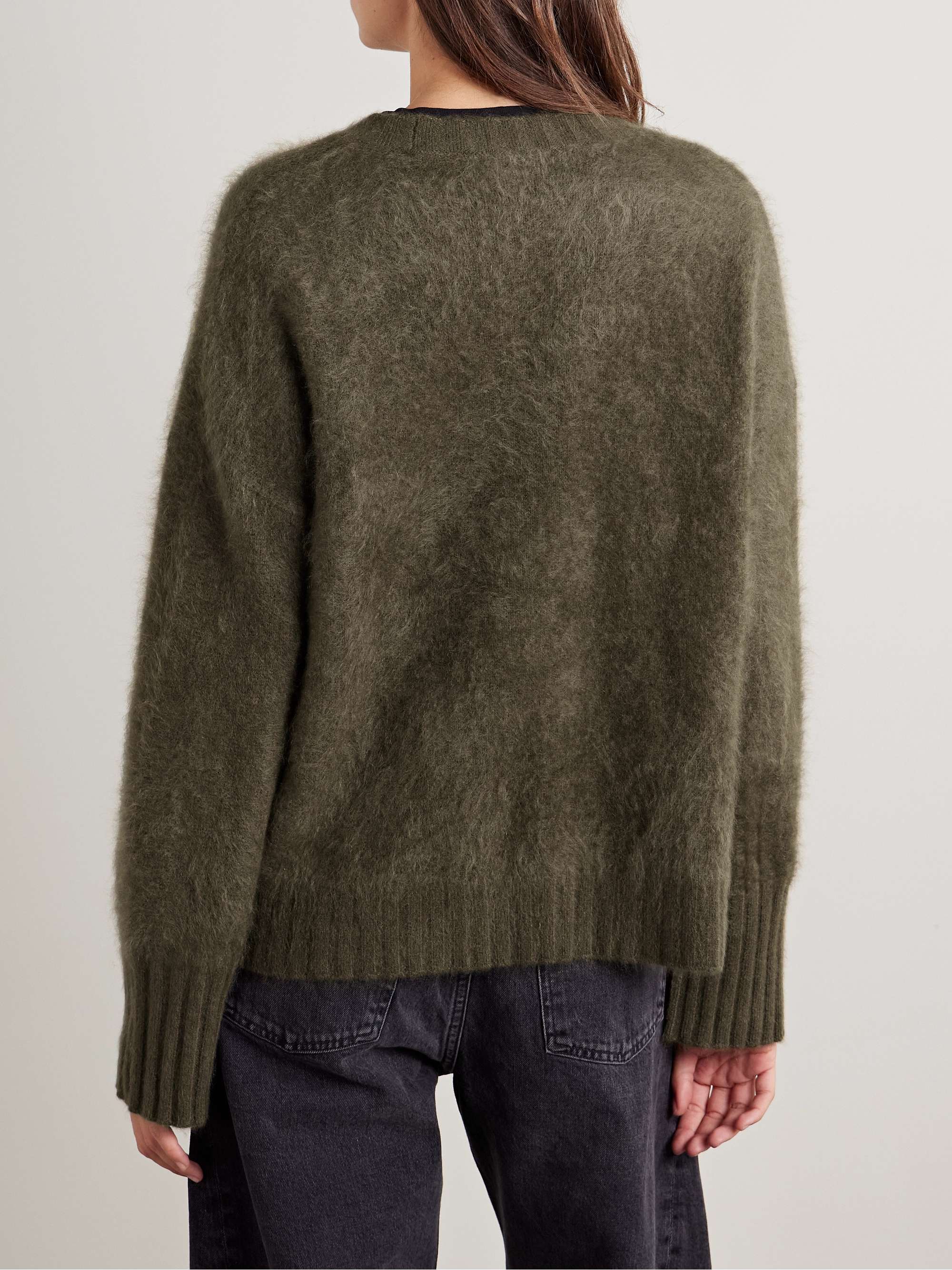 Brushed-cashmere sweater view